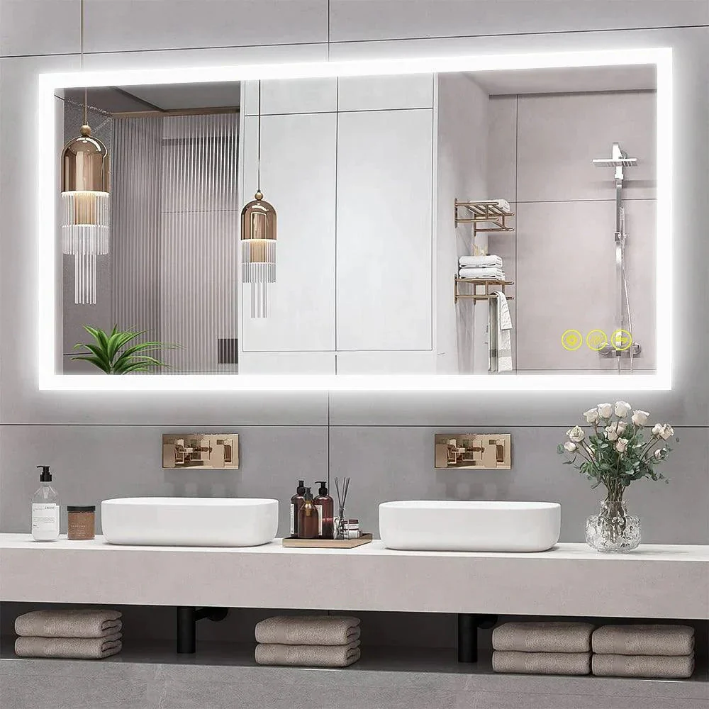 SmartGlow Dimmable LED Frameless Anti-Fog Bathroom Vanity Mirror - Image 13