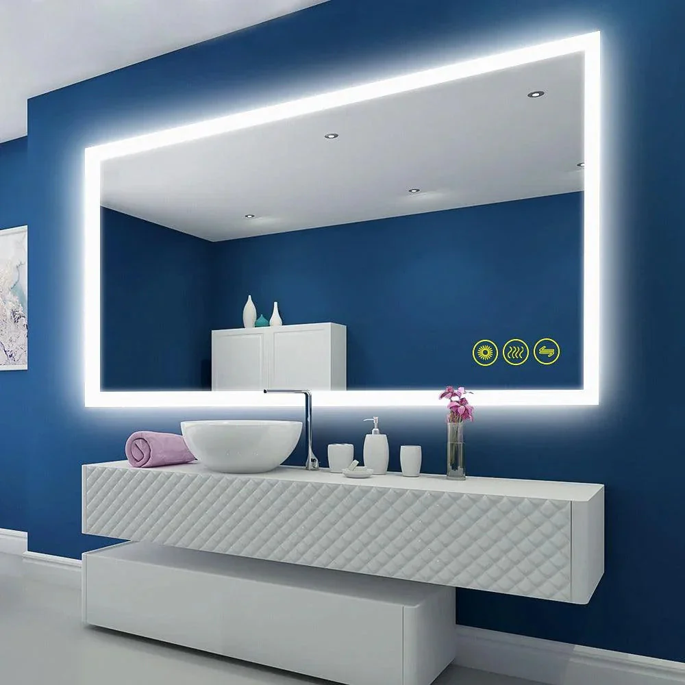 SmartGlow Dimmable LED Frameless Anti-Fog Bathroom Vanity Mirror - Image 14