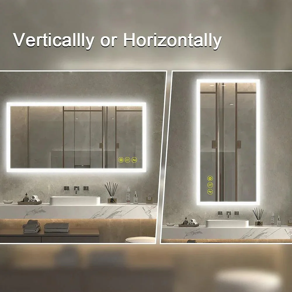 SmartGlow Dimmable LED Frameless Anti-Fog Bathroom Vanity Mirror - Image 17