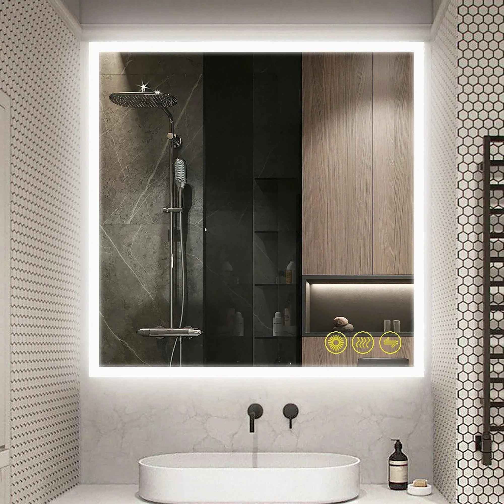 SmartGlow Dimmable LED Frameless Anti-Fog Bathroom Vanity Mirror - Image 23