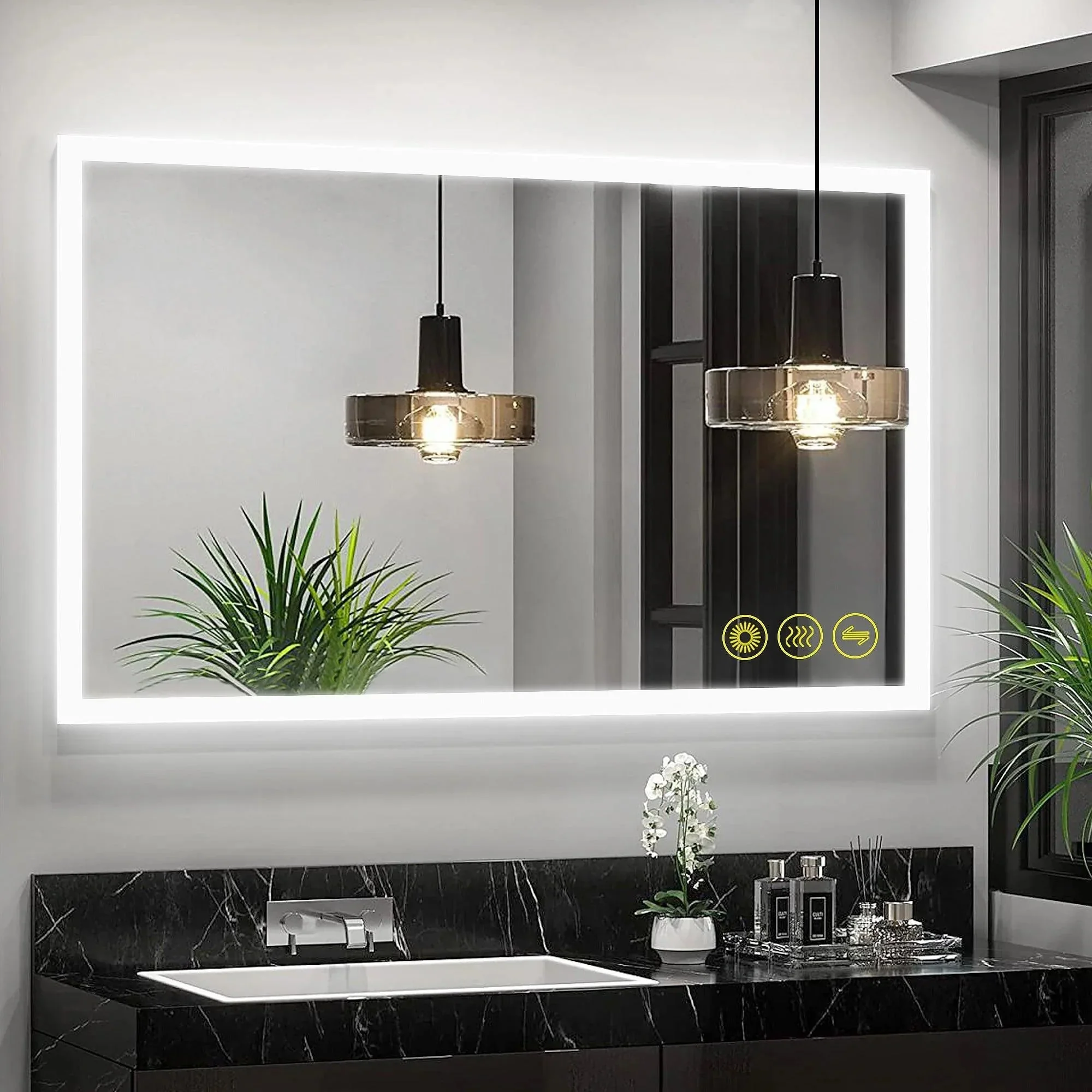 SmartGlow Dimmable LED Frameless Anti-Fog Bathroom Vanity Mirror - Image 28