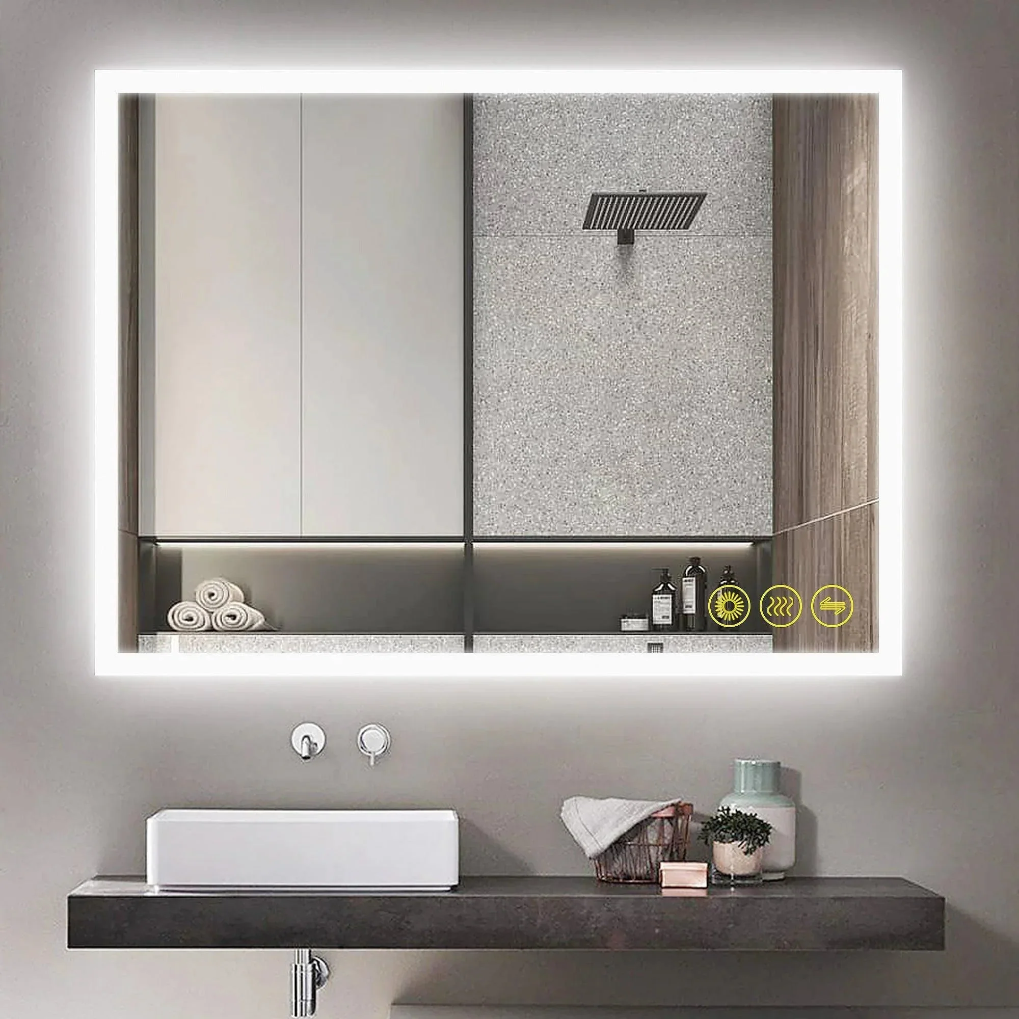 SmartGlow Dimmable LED Frameless Anti-Fog Bathroom Vanity Mirror - Image 29