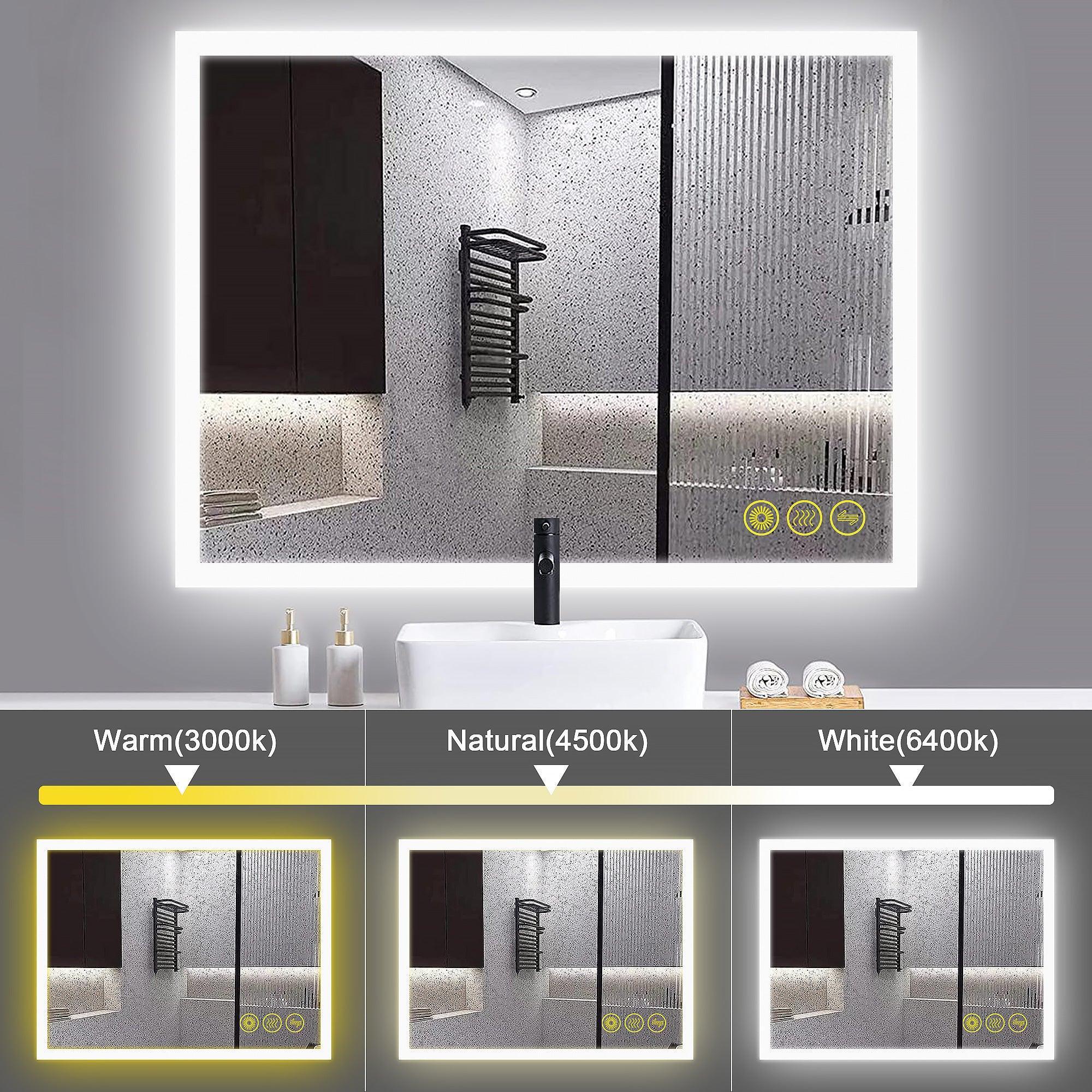SmartGlow Dimmable LED Frameless Anti-Fog Bathroom Vanity Mirror - Image 30