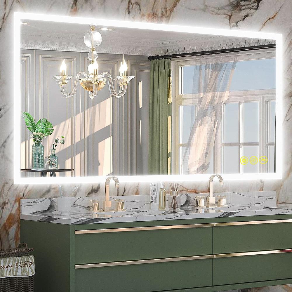 SmartGlow Dimmable LED Frameless Anti-Fog Bathroom Vanity Mirror - Image 34