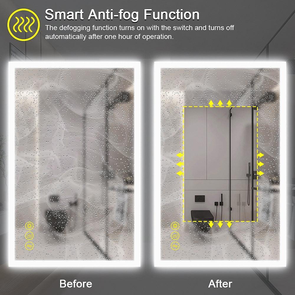 SmartGlow Dimmable LED Frameless Anti-Fog Bathroom Vanity Mirror - Image 35