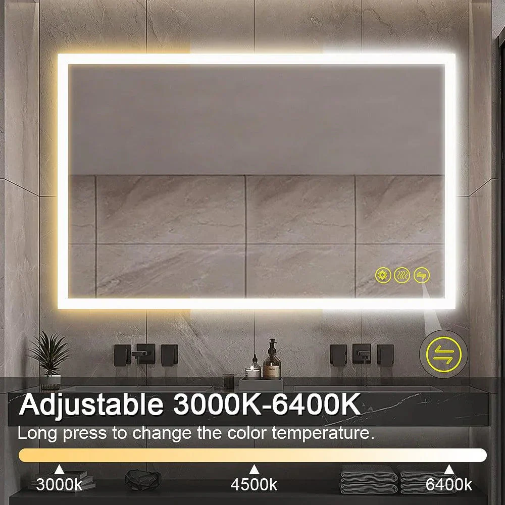 SmartGlow Dimmable LED Frameless Anti-Fog Bathroom Vanity Mirror - Image 36