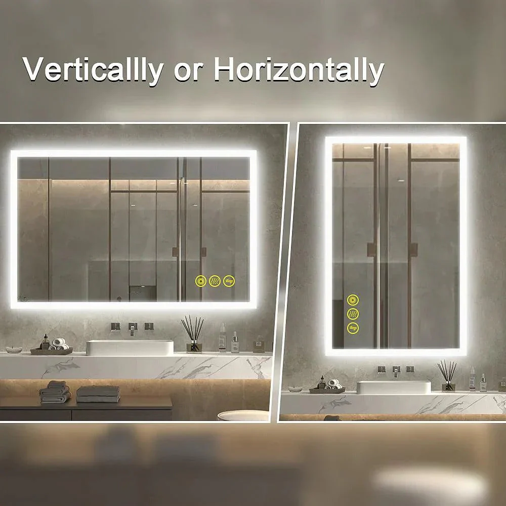SmartGlow Dimmable LED Frameless Anti-Fog Bathroom Vanity Mirror - Image 37
