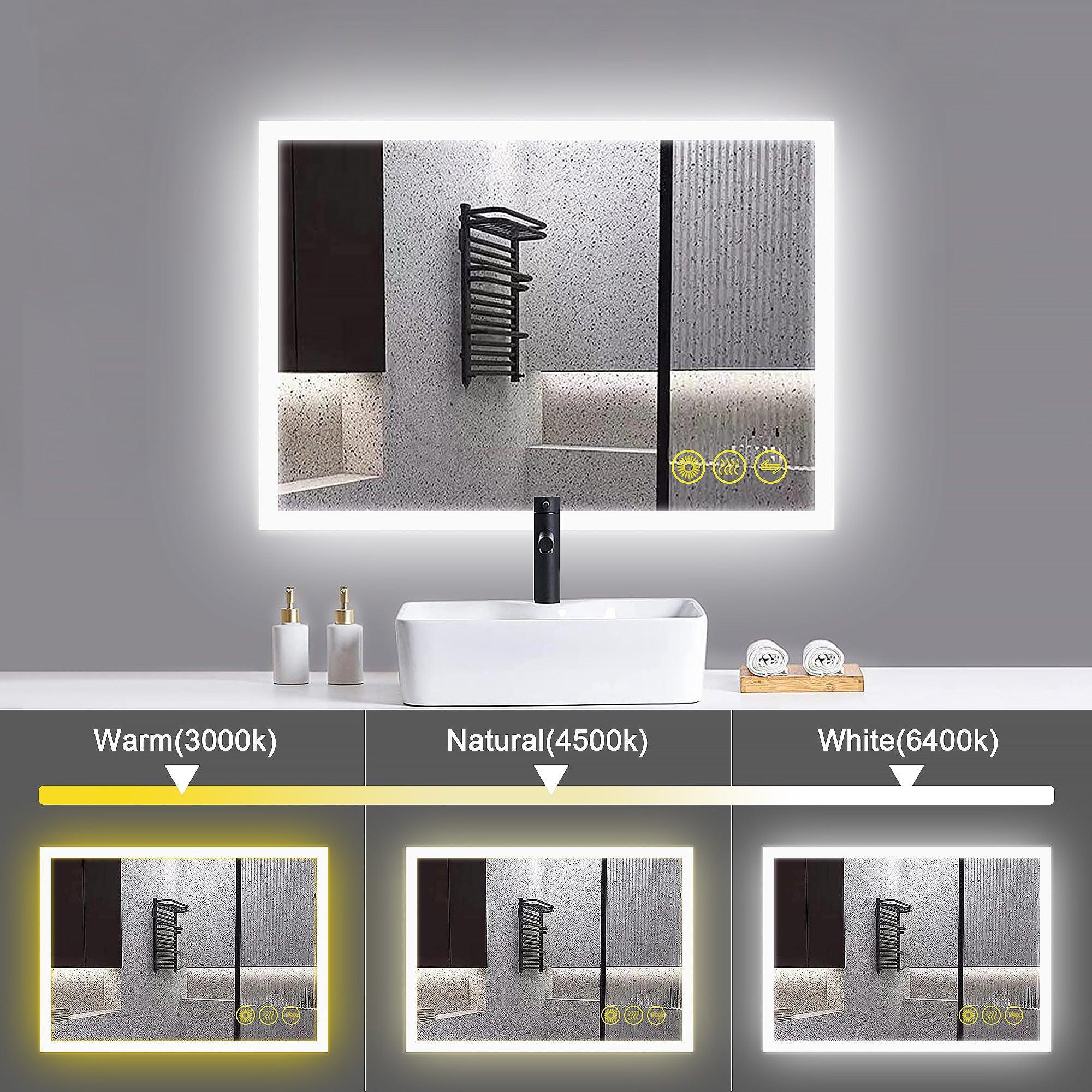 SmartGlow Dimmable LED Frameless Anti-Fog Bathroom Vanity Mirror - Image 7