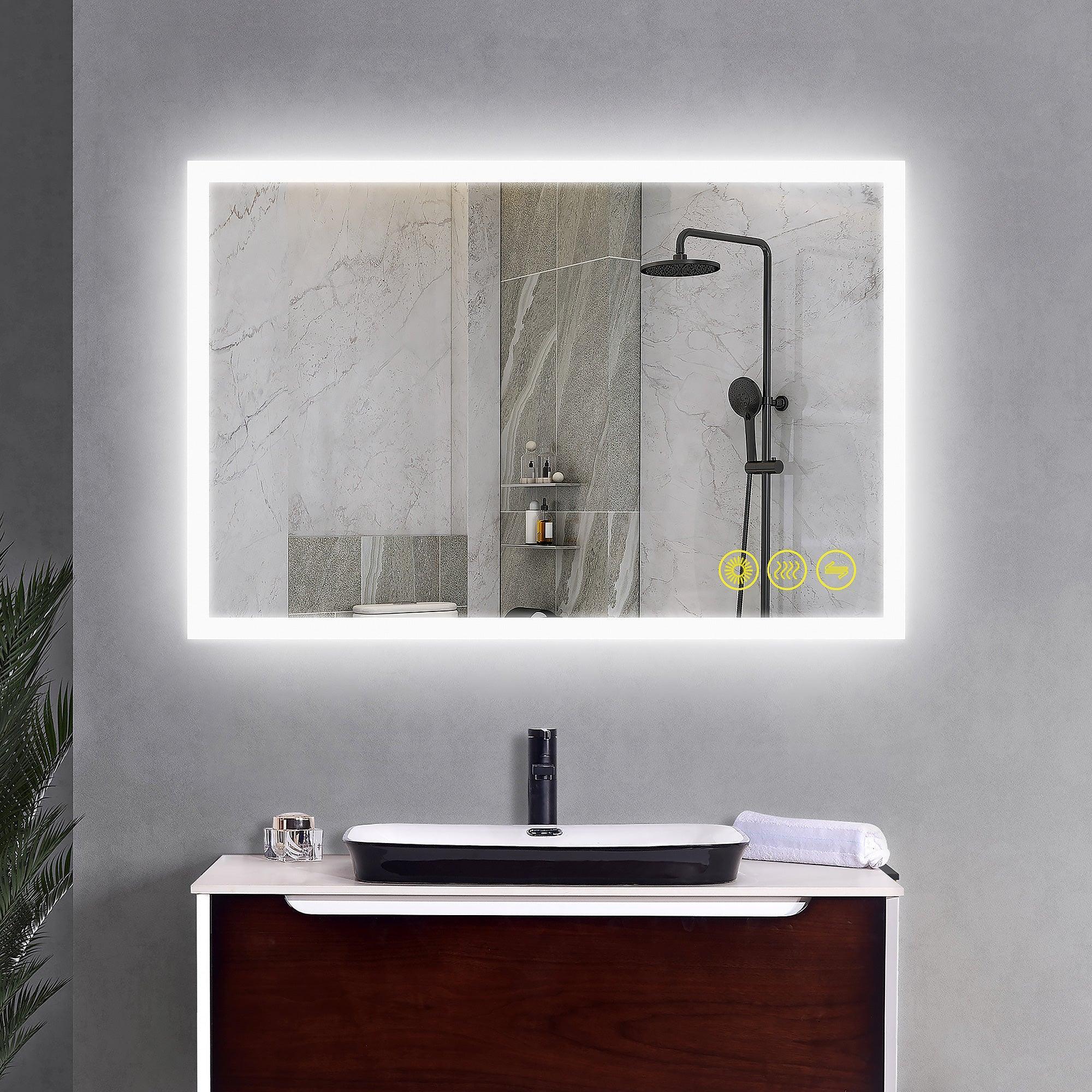 SmartGlow Dimmable LED Frameless Anti-Fog Bathroom Vanity Mirror - Image 9