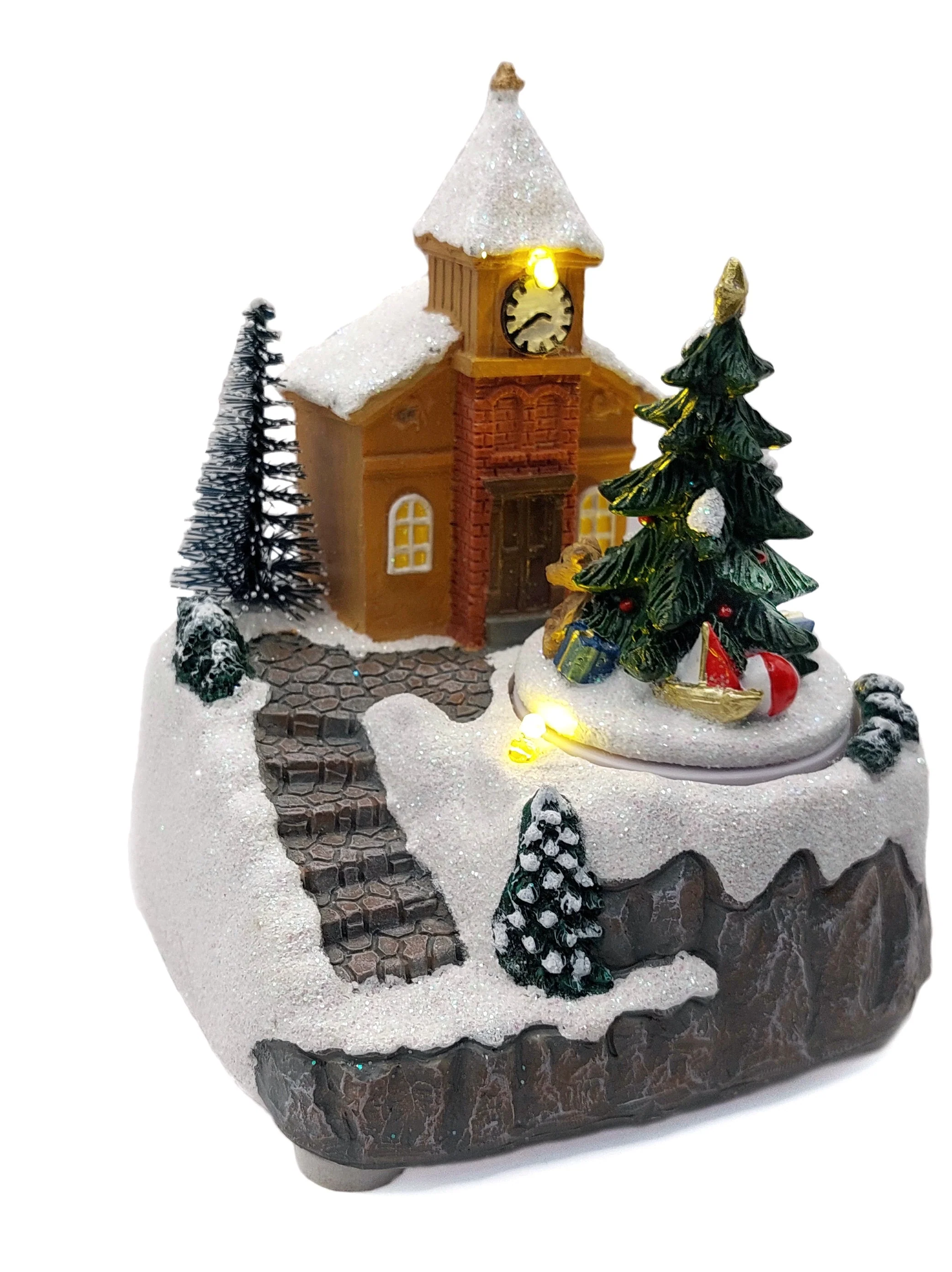 Snowy Church. Christmas Village Wizardi F07-N1-12-2704A - Image 2