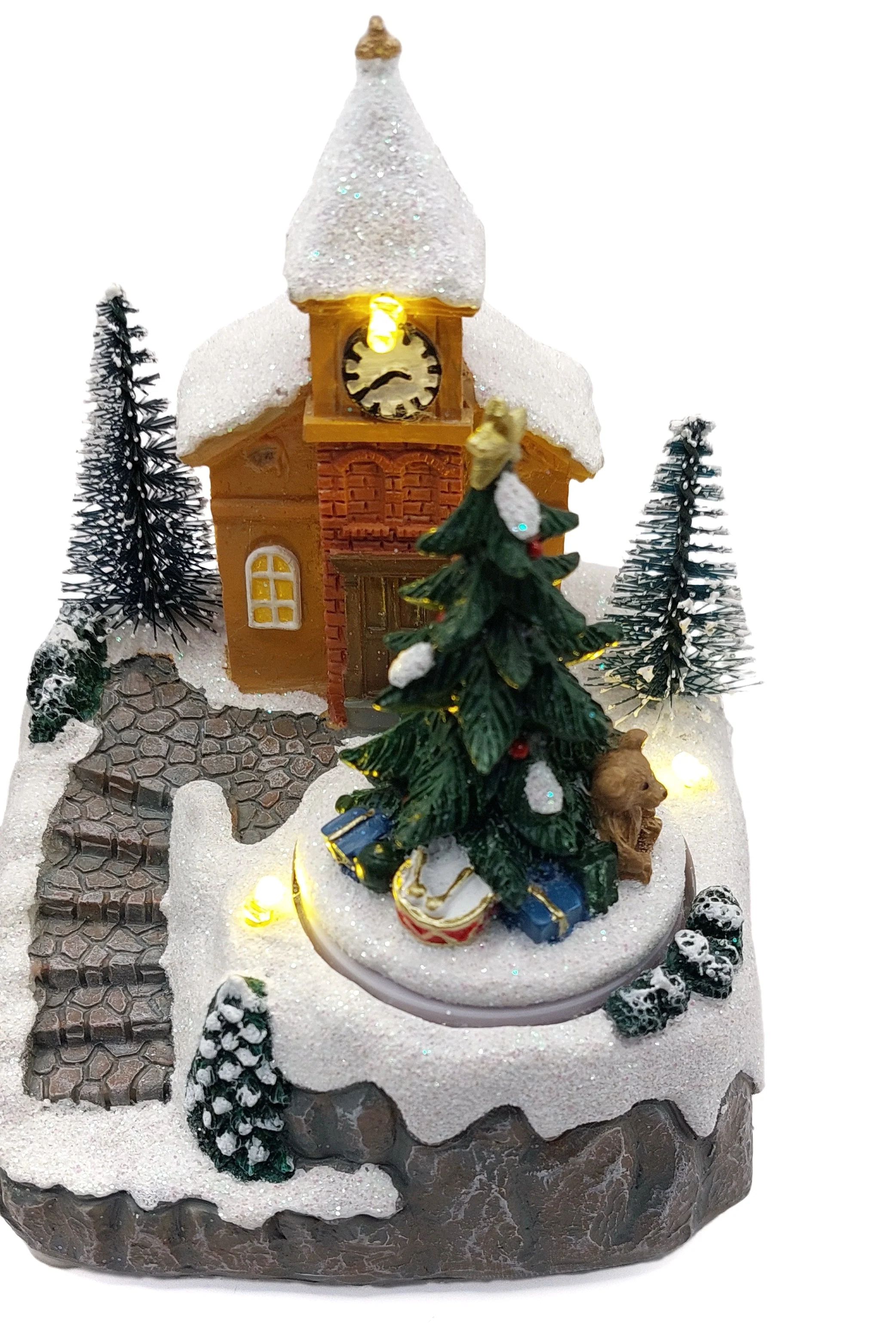 Snowy Church. Christmas Village Wizardi F07-N1-12-2704A - Image 3