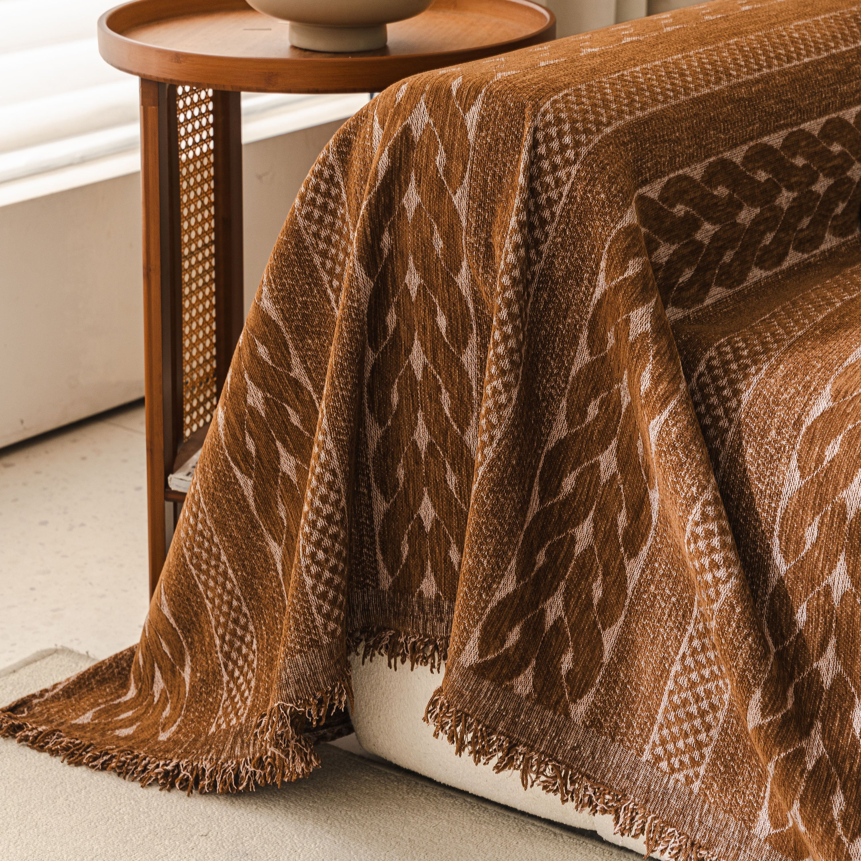 Sofa Cover Blanket Throw with Tassels, Decorative Furniture Protector for Dogs/Pets - Image 22