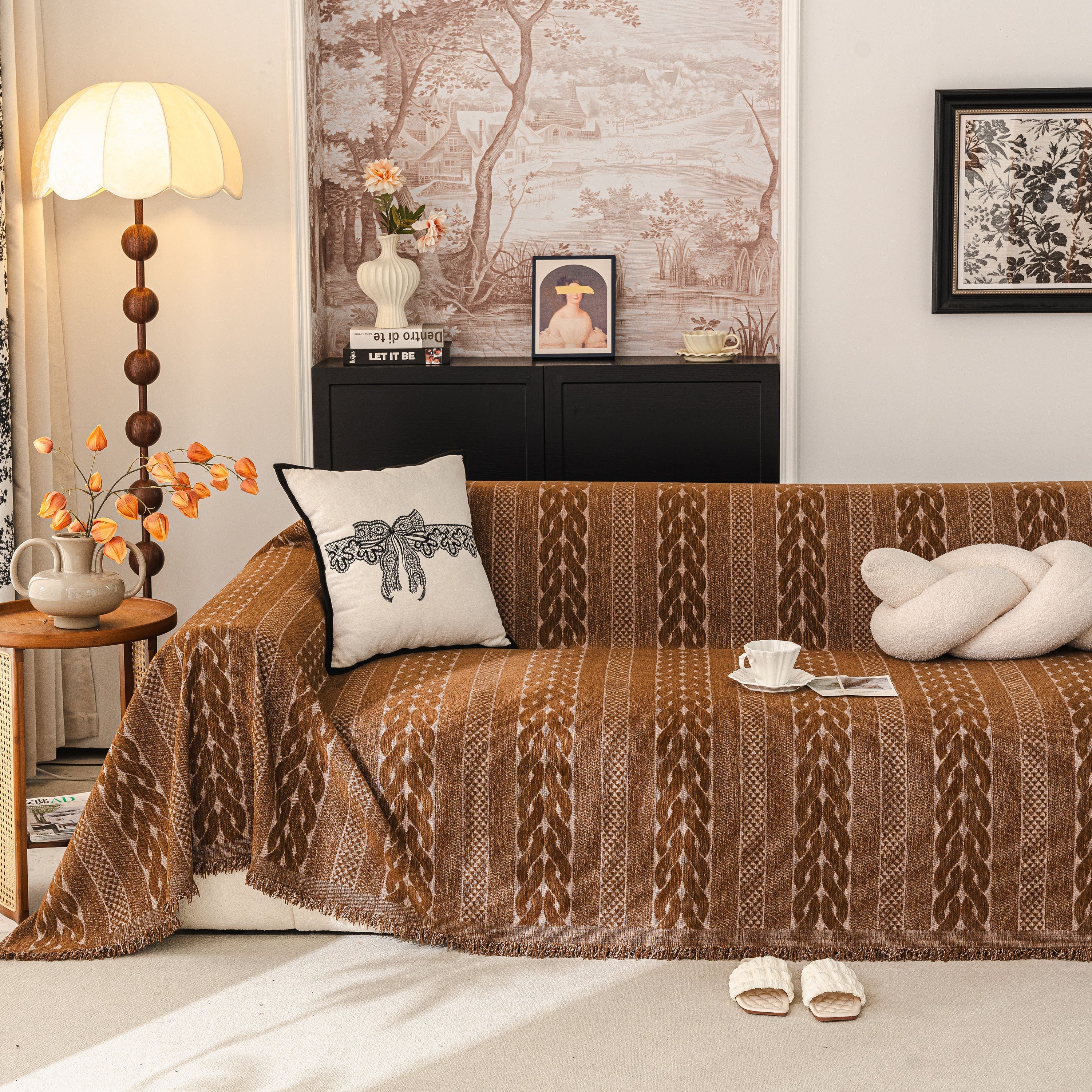 Sofa Cover Blanket Throw with Tassels, Decorative Furniture Protector for Dogs/Pets - Image 26