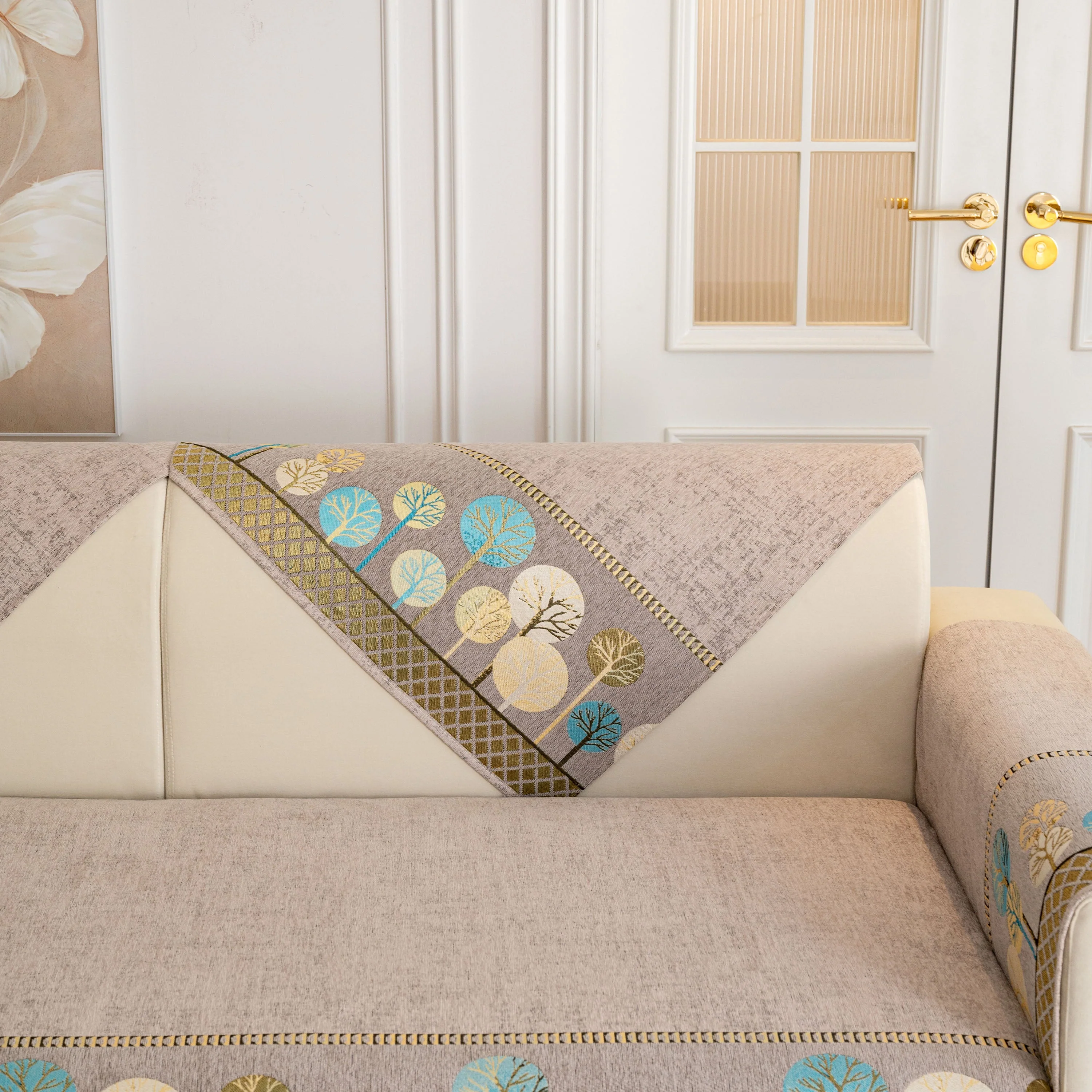 Sofa Cover for Couch, Non-Slip Sectional Couch Cover with Woven Tree Pattern - Image 23