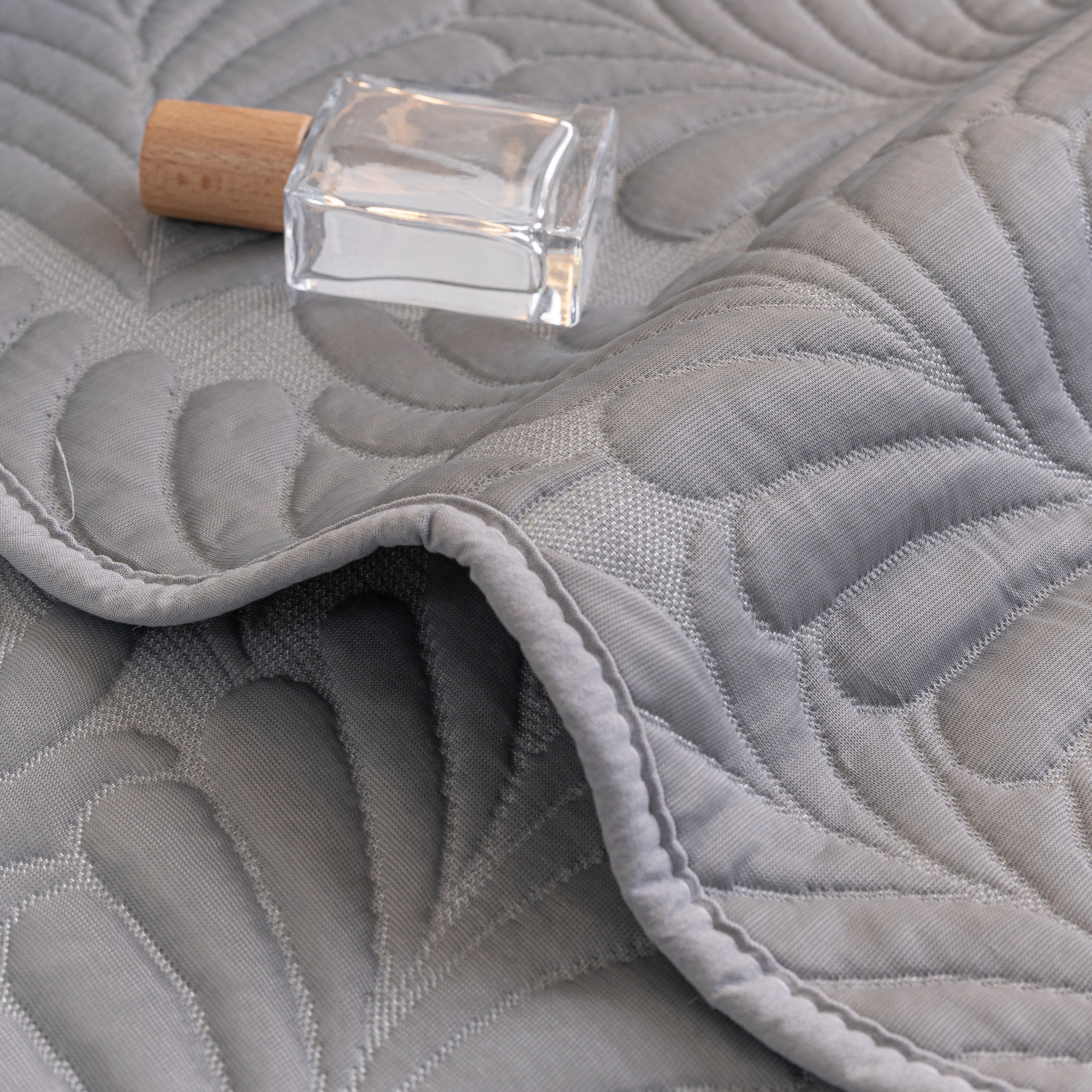 Sofa Cover for Leather & Fabric Couches, 3D Leaf Embossed Quilted Furniture Covers - Image 58