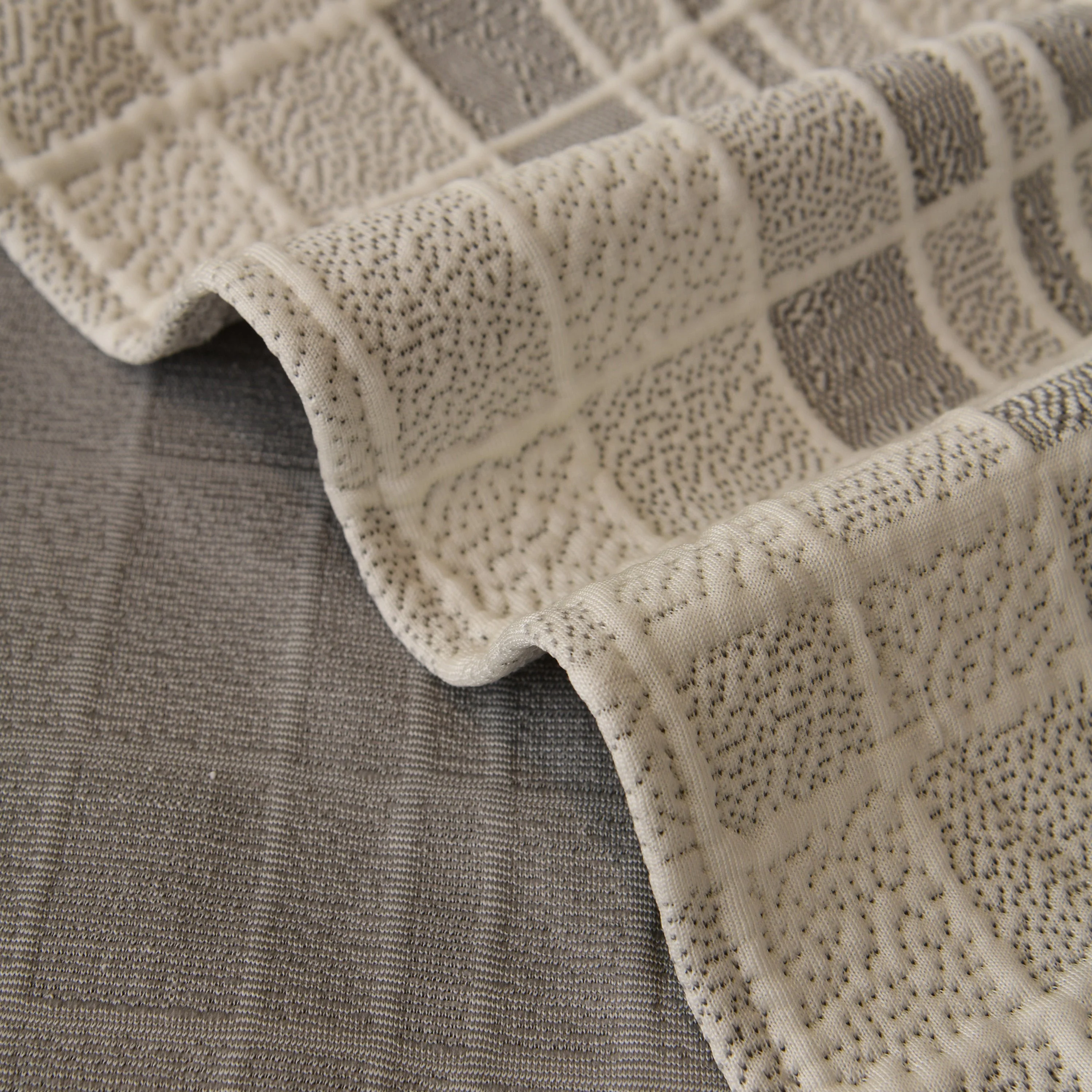 Sofa Cover Throw with Subtle Textured Stripes Lightweight Smooth Couch Slipcover - Image 3