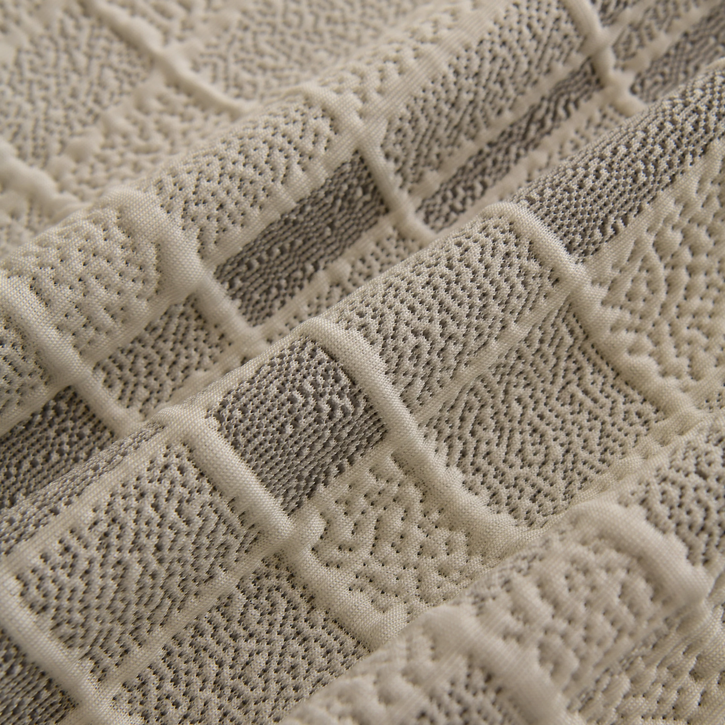 Sofa Cover Throw with Subtle Textured Stripes Lightweight Smooth Couch Slipcover - Image 4