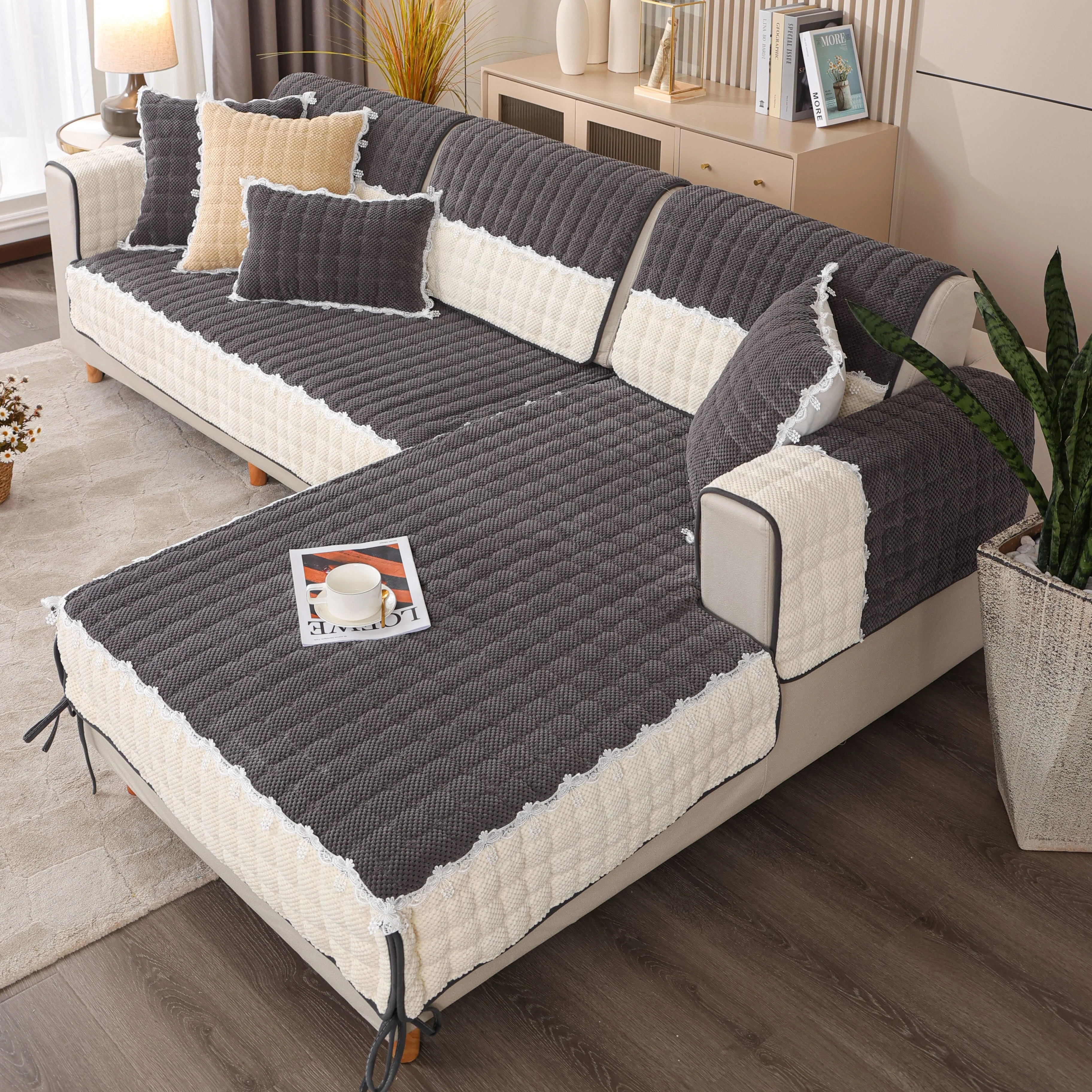 Sofa Cushion Four Seasons Universal Non-slip High-grade Seat Cushions Minimalist Modern Sofa Cover Couch Covers - Image 9