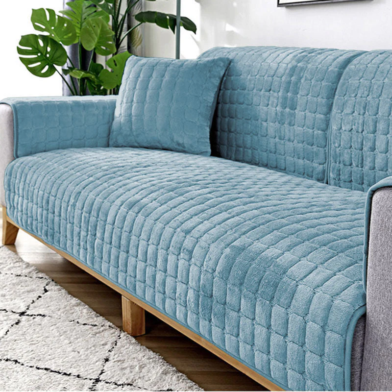 Sofa Cushion Plush Winter Thick Non-Slip Sofa Cushion Sofa Towel Flannel Cushion Universal Sofa Decoration Cover - Image 5