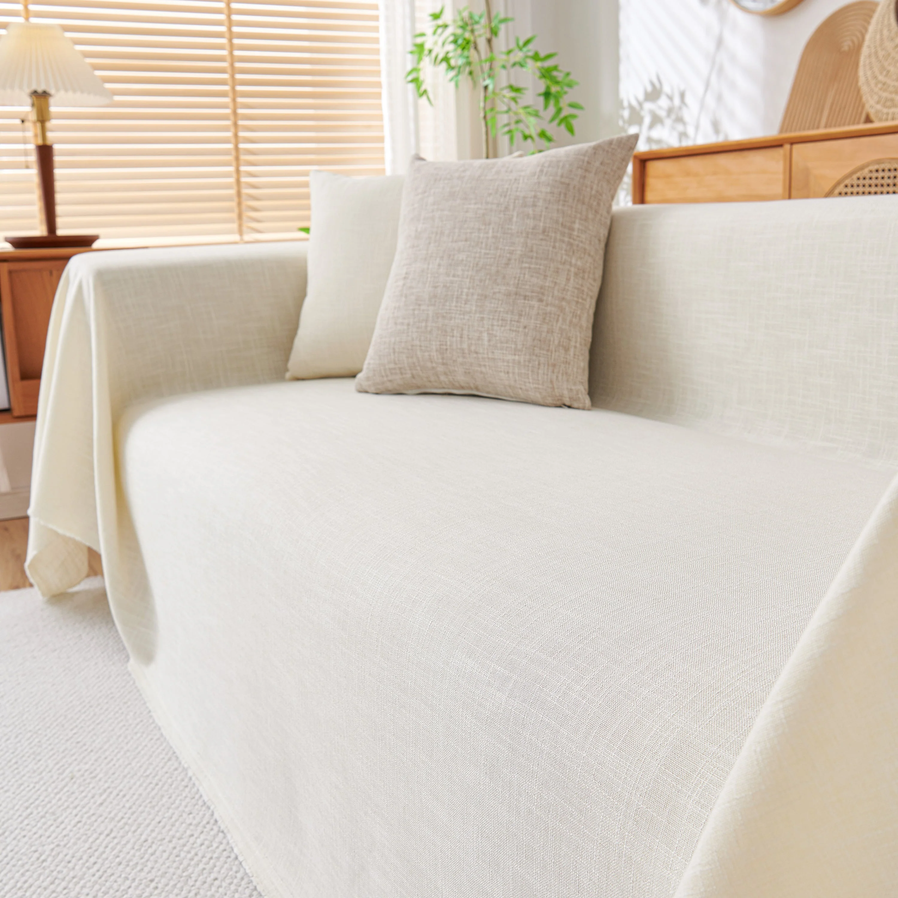 Sofa Slipcovers Cotton Sheet Blanket, Furniture Decor Pet Protector Stylish Throws for Sectional Couch - Image 14