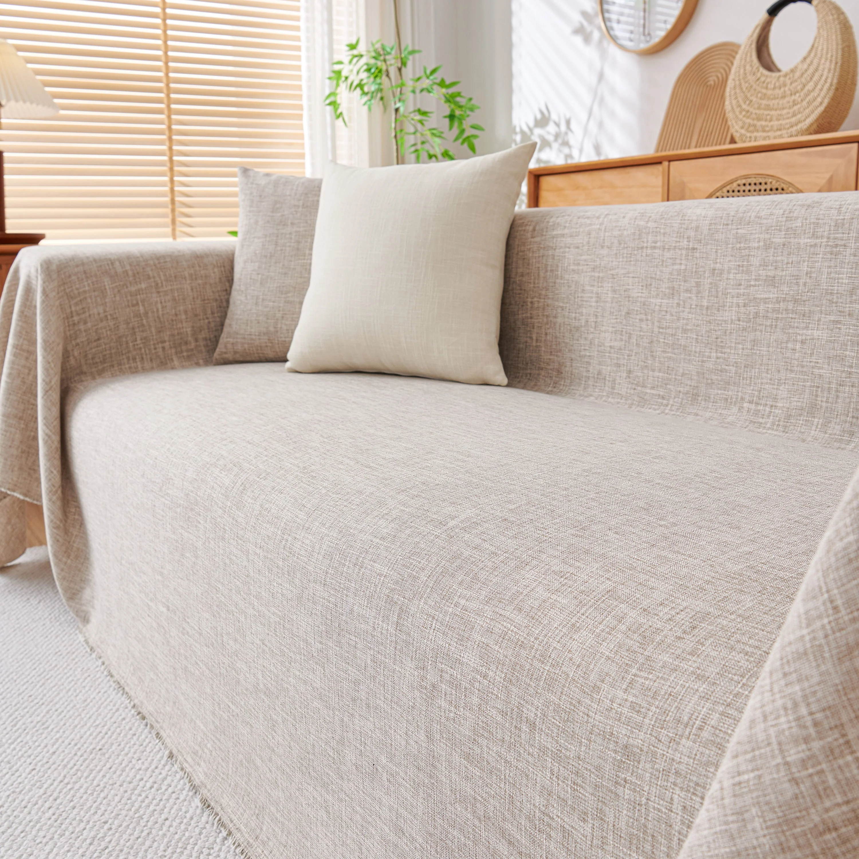 Sofa Slipcovers Cotton Sheet Blanket, Furniture Decor Pet Protector Stylish Throws for Sectional Couch - Image 16