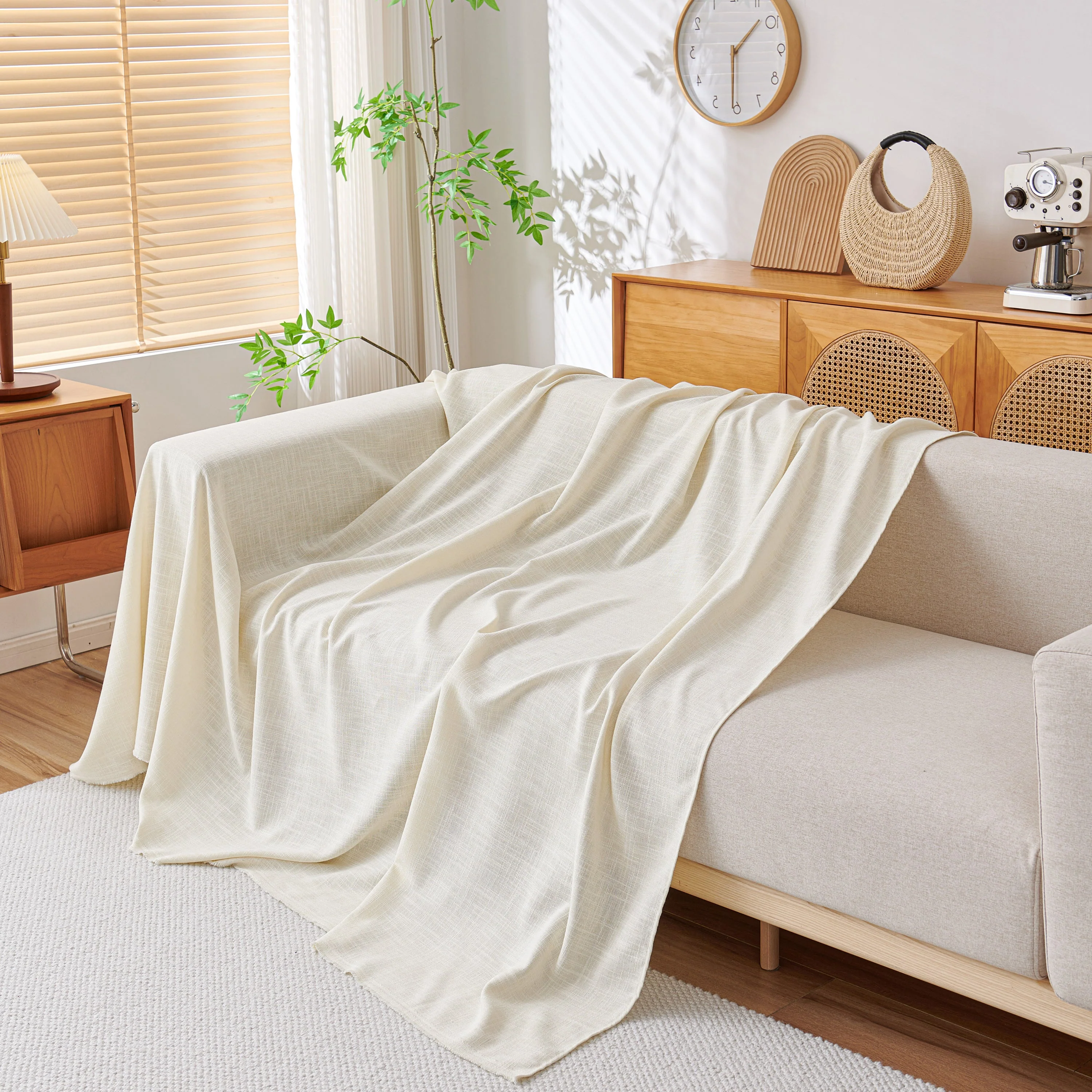 Sofa Slipcovers Cotton Sheet Blanket, Furniture Decor Pet Protector Stylish Throws for Sectional Couch - Image 35