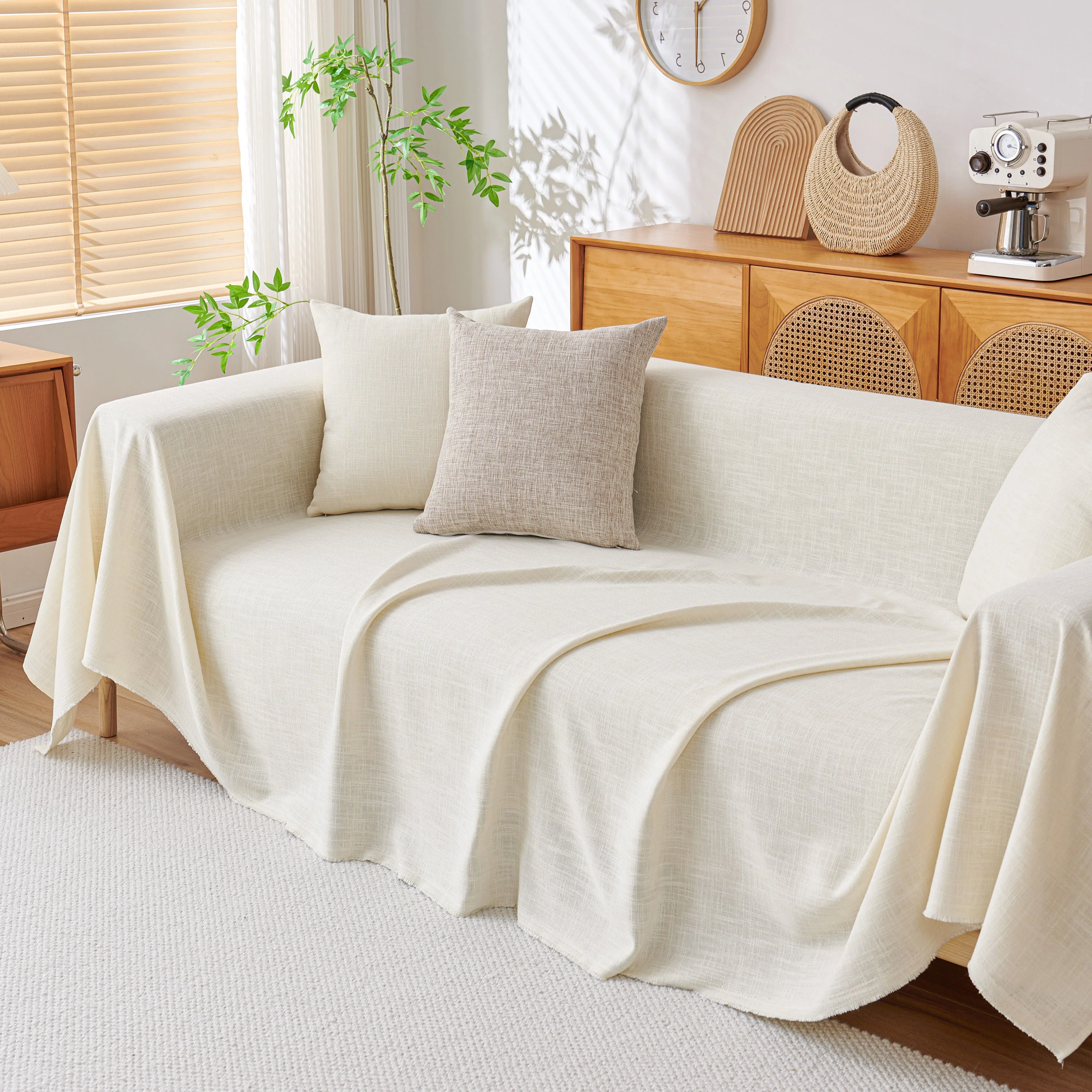 Sofa Slipcovers Cotton Sheet Blanket, Furniture Decor Pet Protector Stylish Throws for Sectional Couch - Image 39