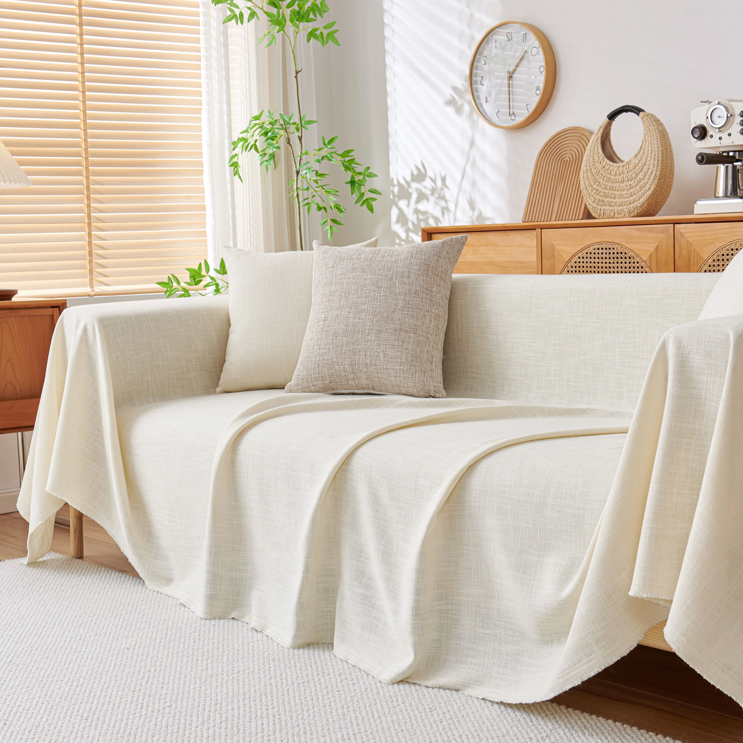 Sofa Slipcovers Cotton Sheet Blanket, Furniture Decor Pet Protector Stylish Throws for Sectional Couch - Image 40