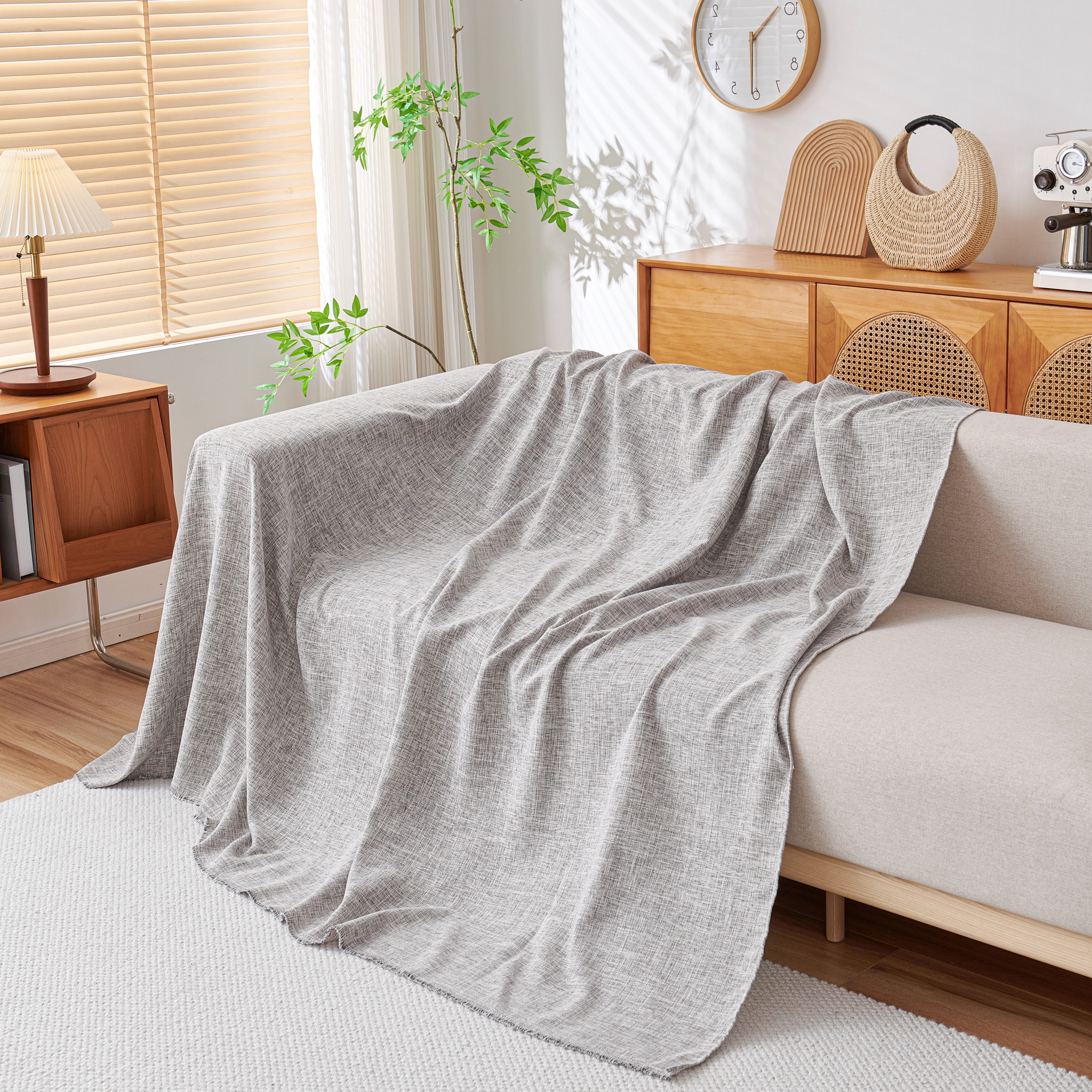 Sofa Slipcovers Cotton Sheet Blanket, Furniture Decor Pet Protector Stylish Throws for Sectional Couch - Image 49