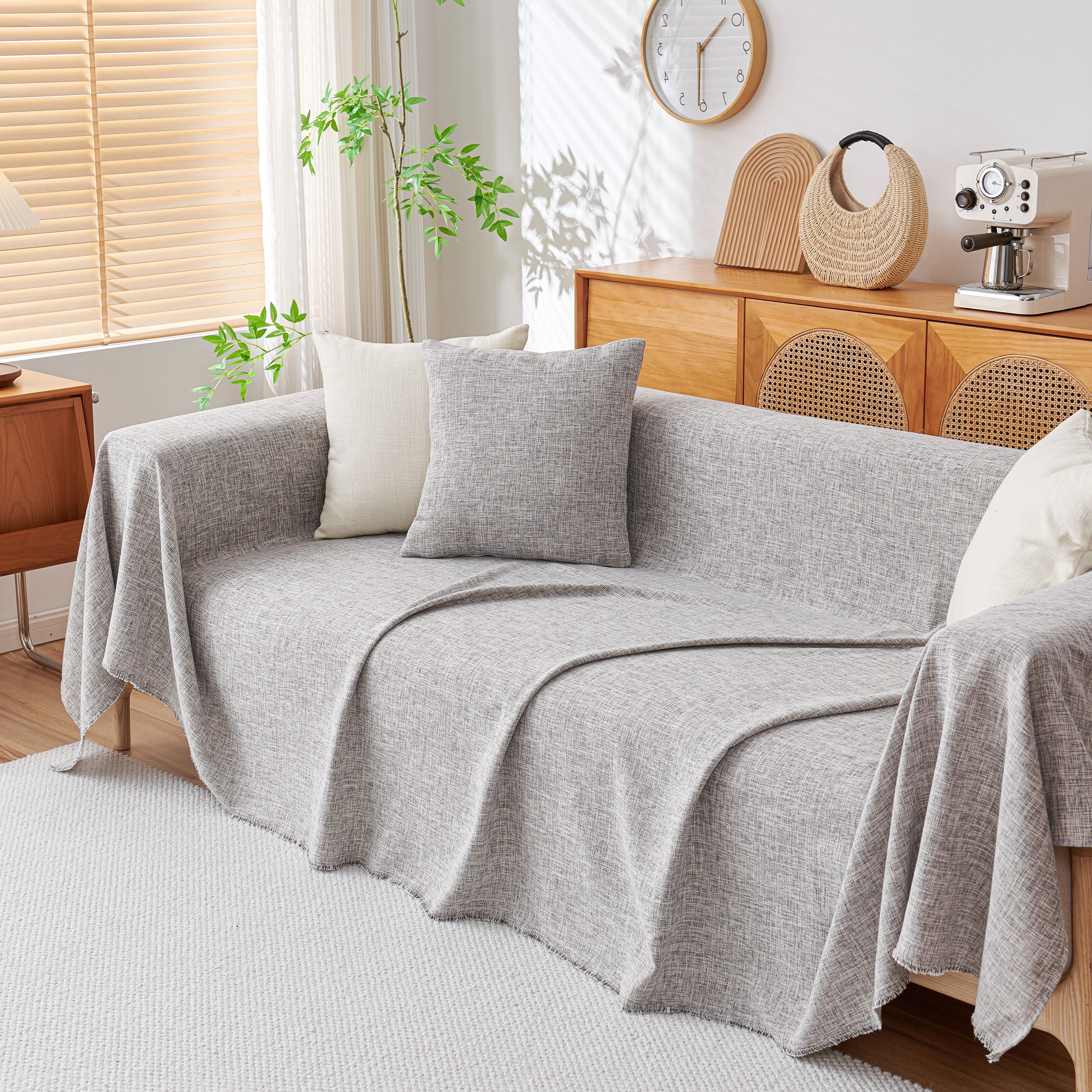 Sofa Slipcovers Cotton Sheet Blanket, Furniture Decor Pet Protector Stylish Throws for Sectional Couch - Image 52