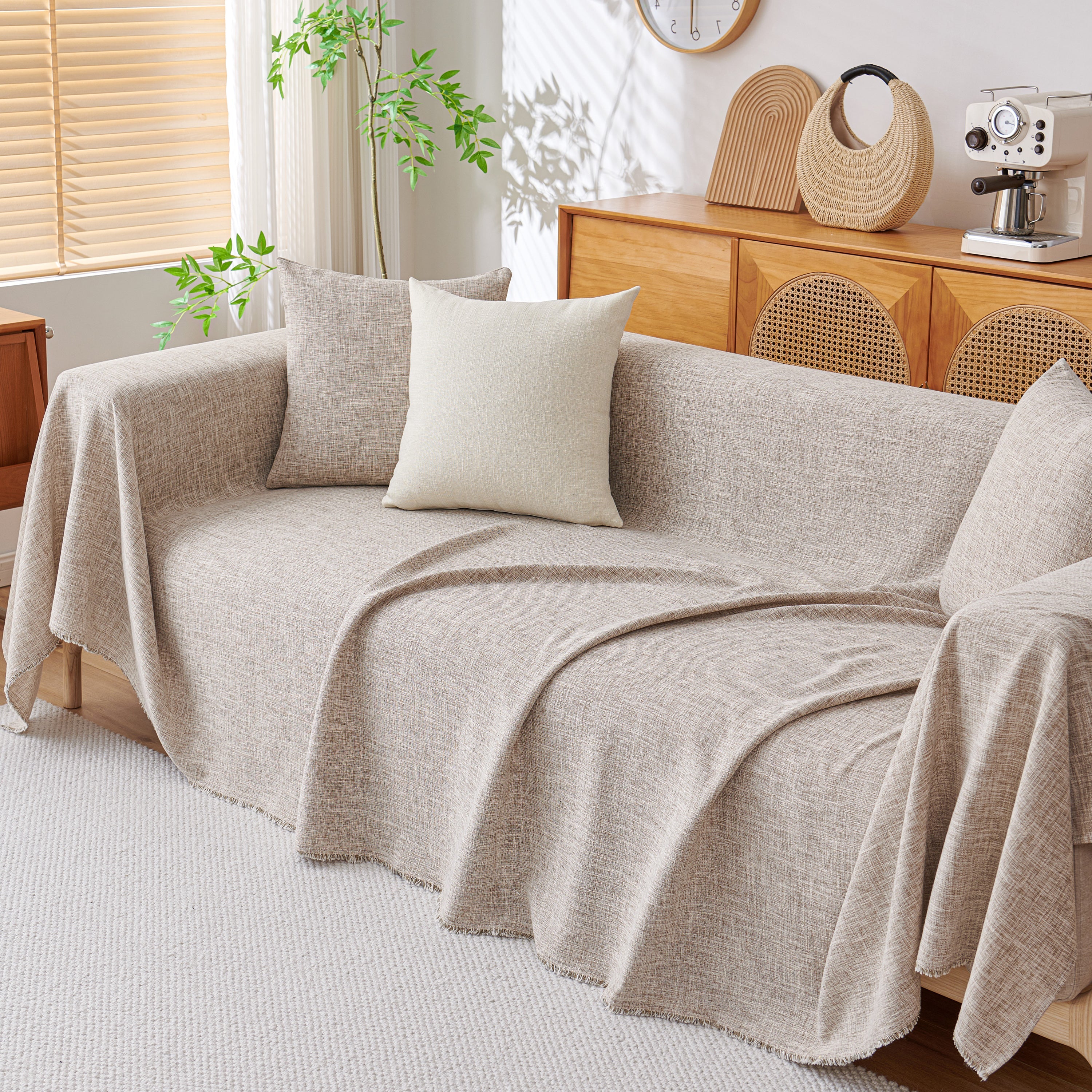 Sofa Slipcovers Cotton Sheet Blanket, Furniture Decor Pet Protector Stylish Throws for Sectional Couch - Image 62
