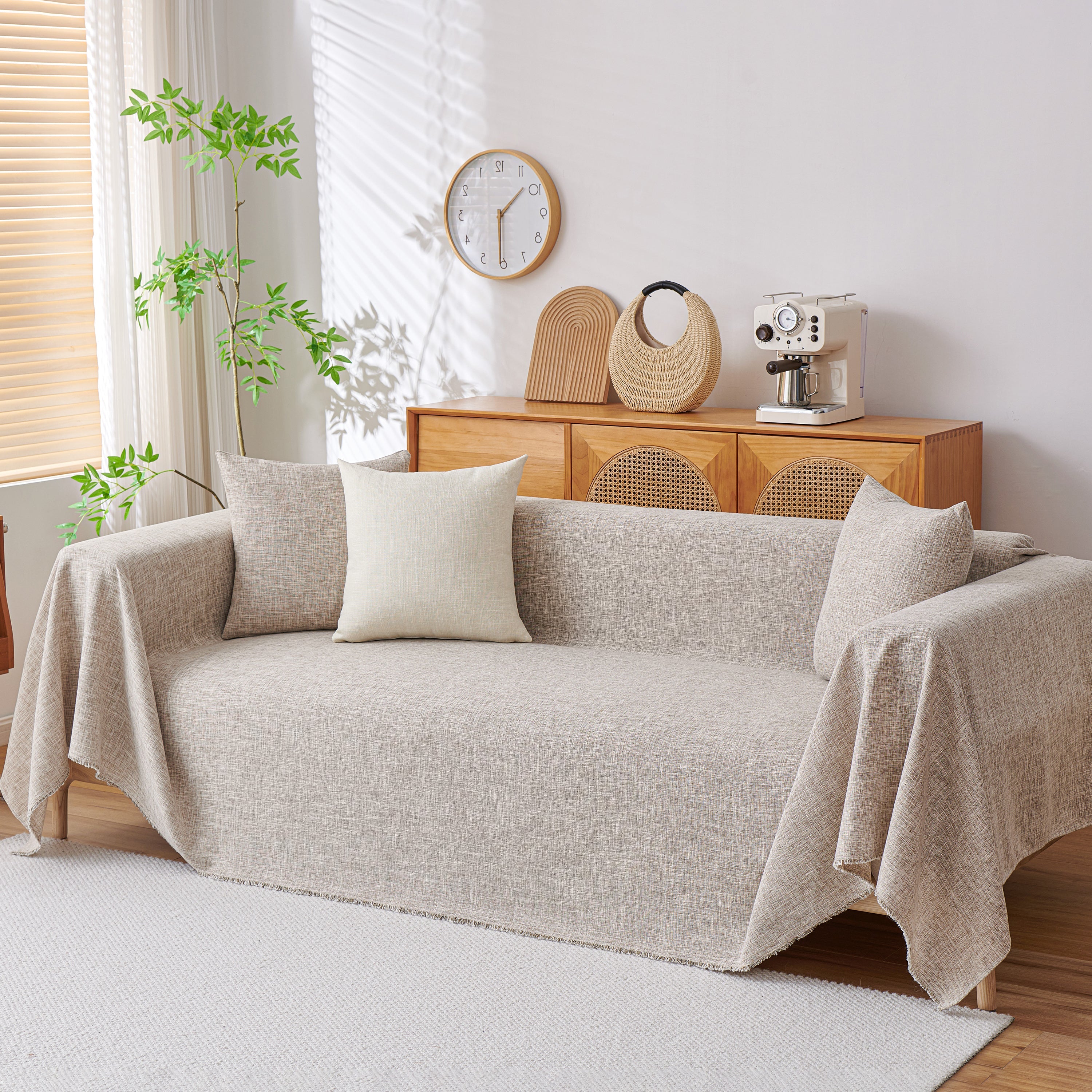 Sofa Slipcovers Cotton Sheet Blanket, Furniture Decor Pet Protector Stylish Throws for Sectional Couch - Image 67