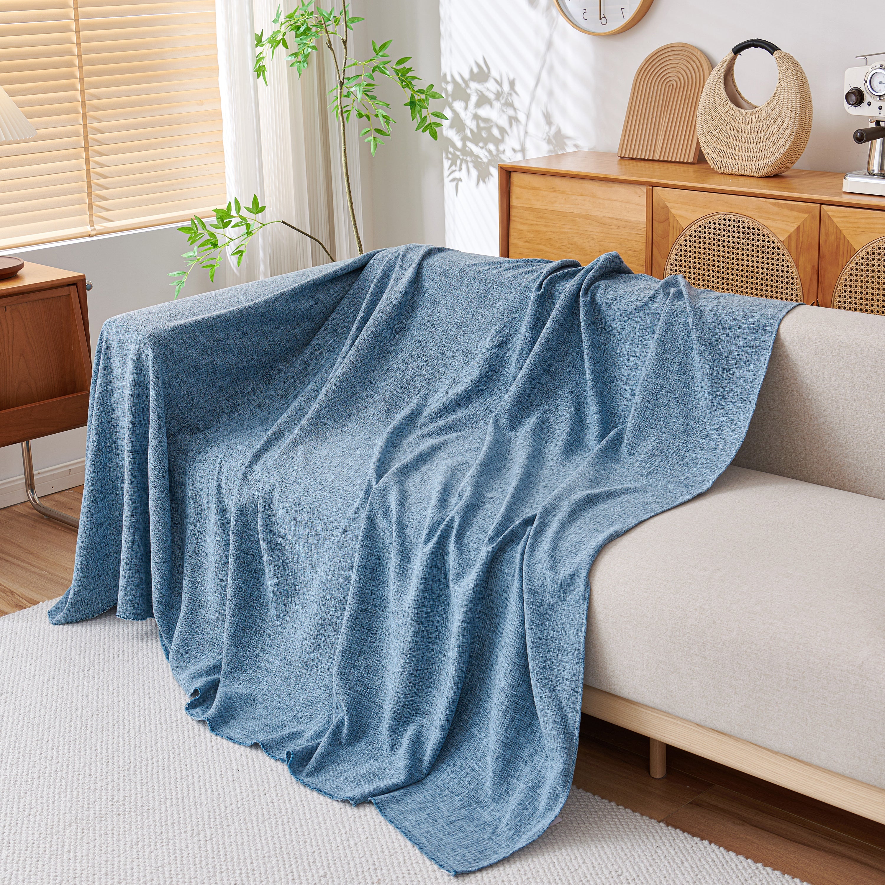 Sofa Slipcovers Cotton Sheet Blanket, Furniture Decor Pet Protector Stylish Throws for Sectional Couch - Image 7