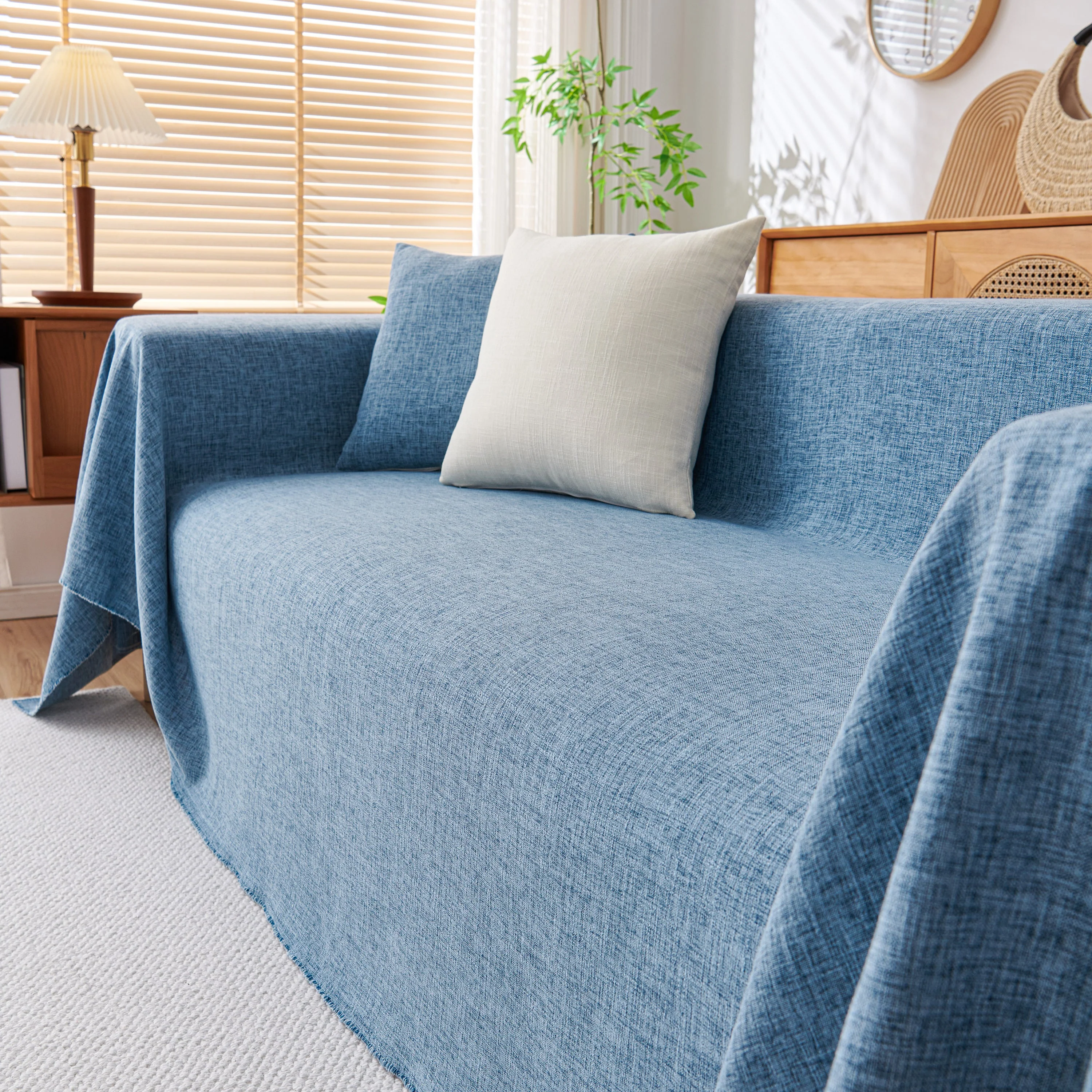 Sofa Slipcovers Cotton Sheet Blanket, Furniture Decor Pet Protector Stylish Throws for Sectional Couch - Image 9