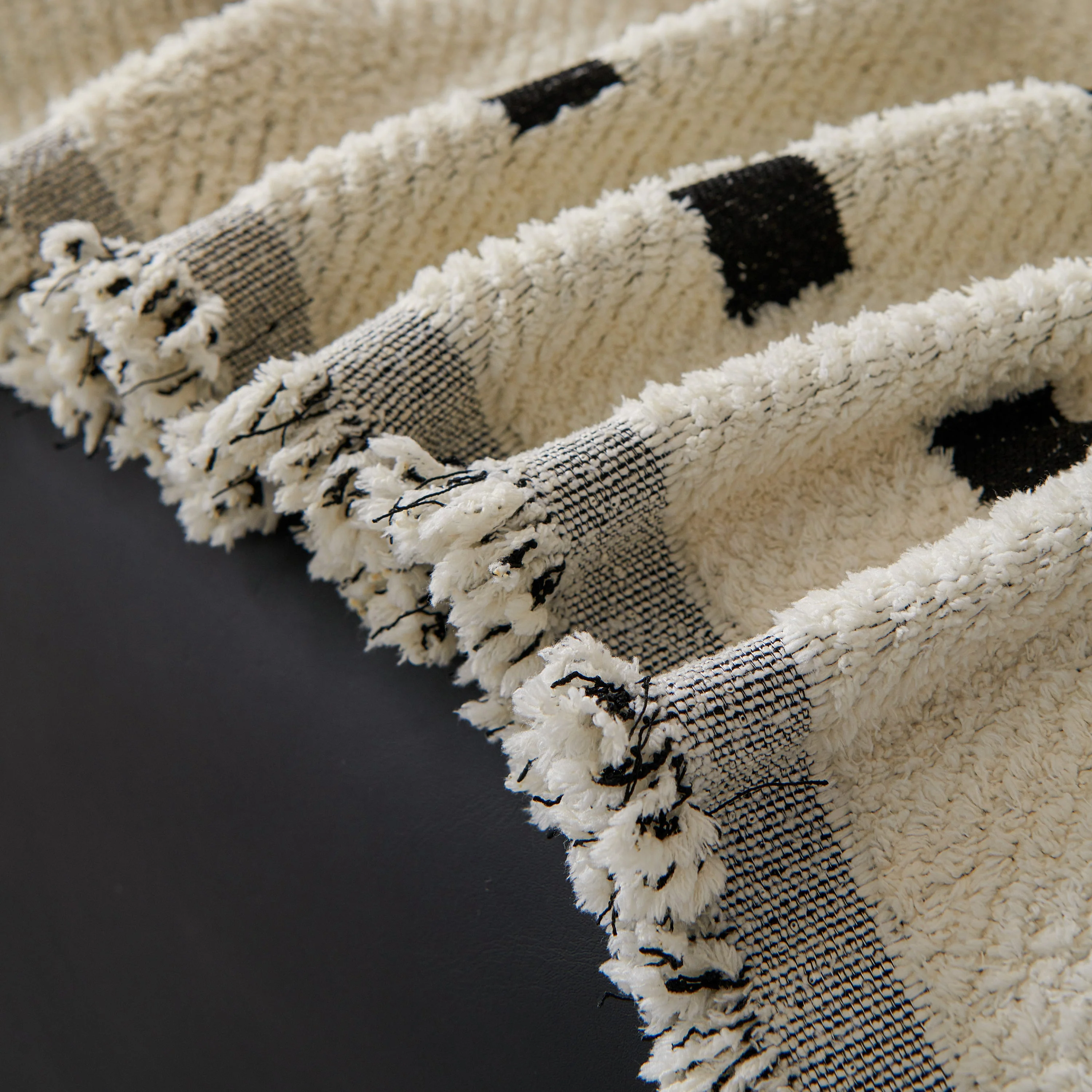 Sofa Throw Blanket with Woven Geometric Pattern & Tassels, Soft & Thick Couch Cover - Image 5