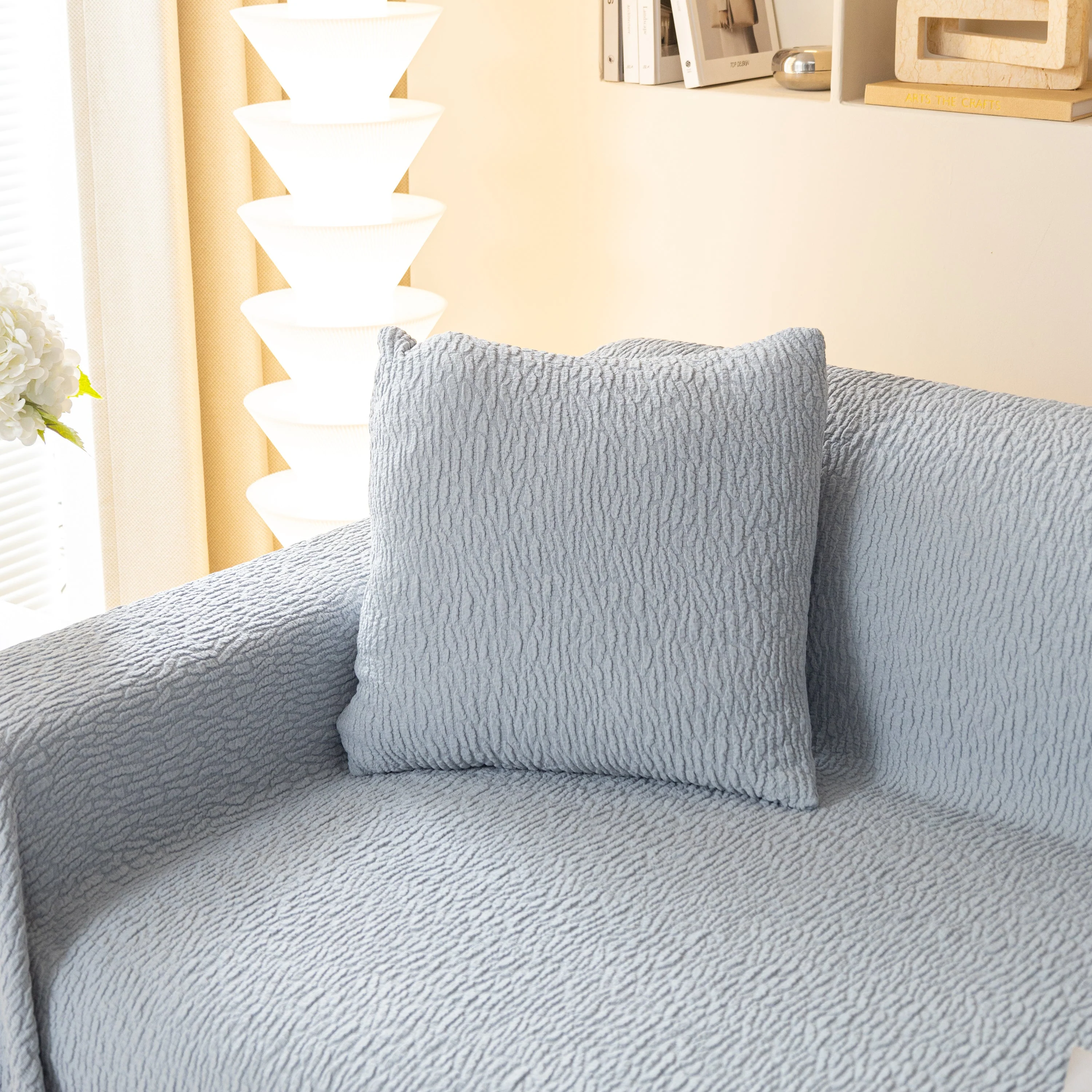 Sofa Throw Covers L-Shape Sectional Couch Cover for Dogs Cats Furniture Protector - Image 100