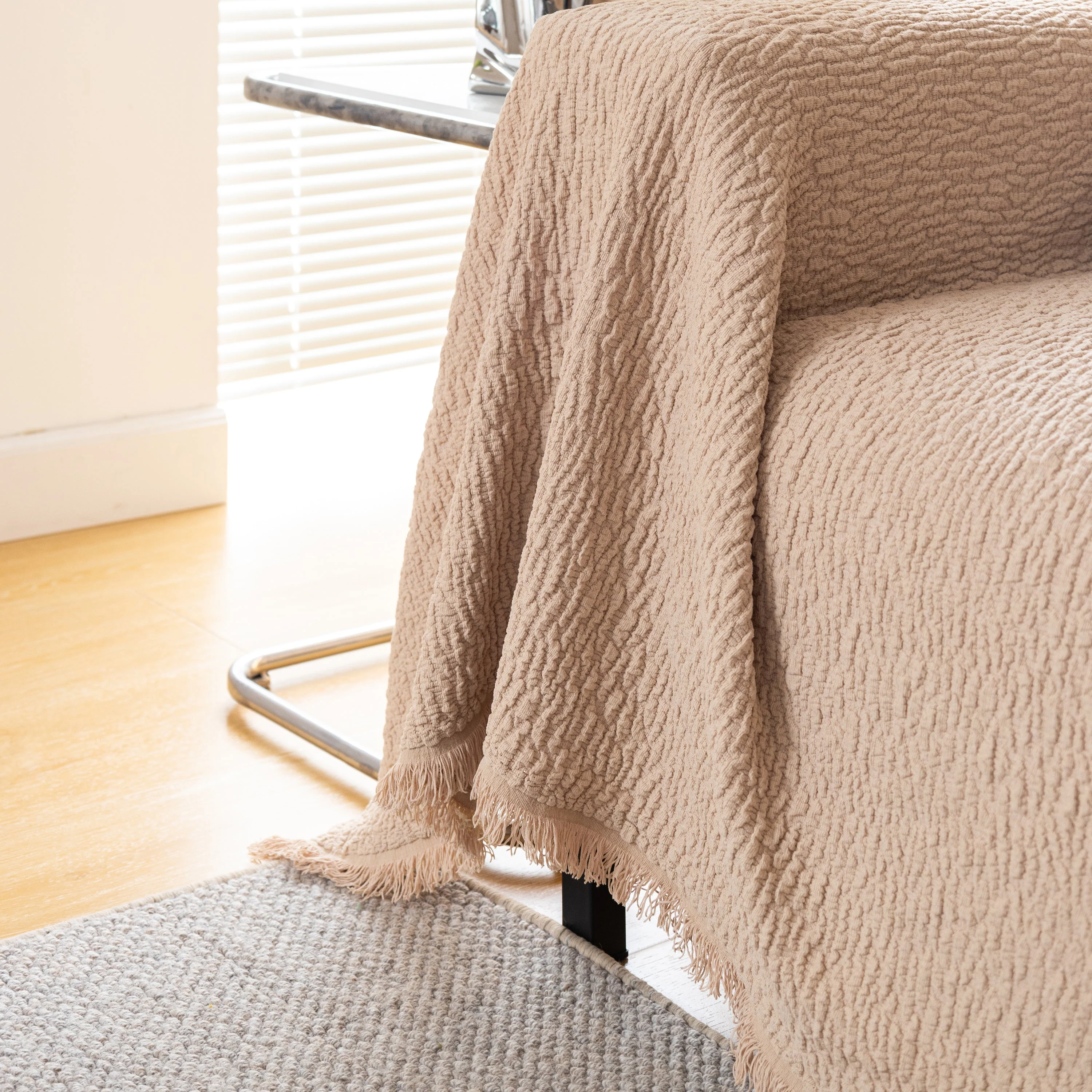 Sofa Throw Covers L-Shape Sectional Couch Cover for Dogs Cats Furniture Protector - Image 20