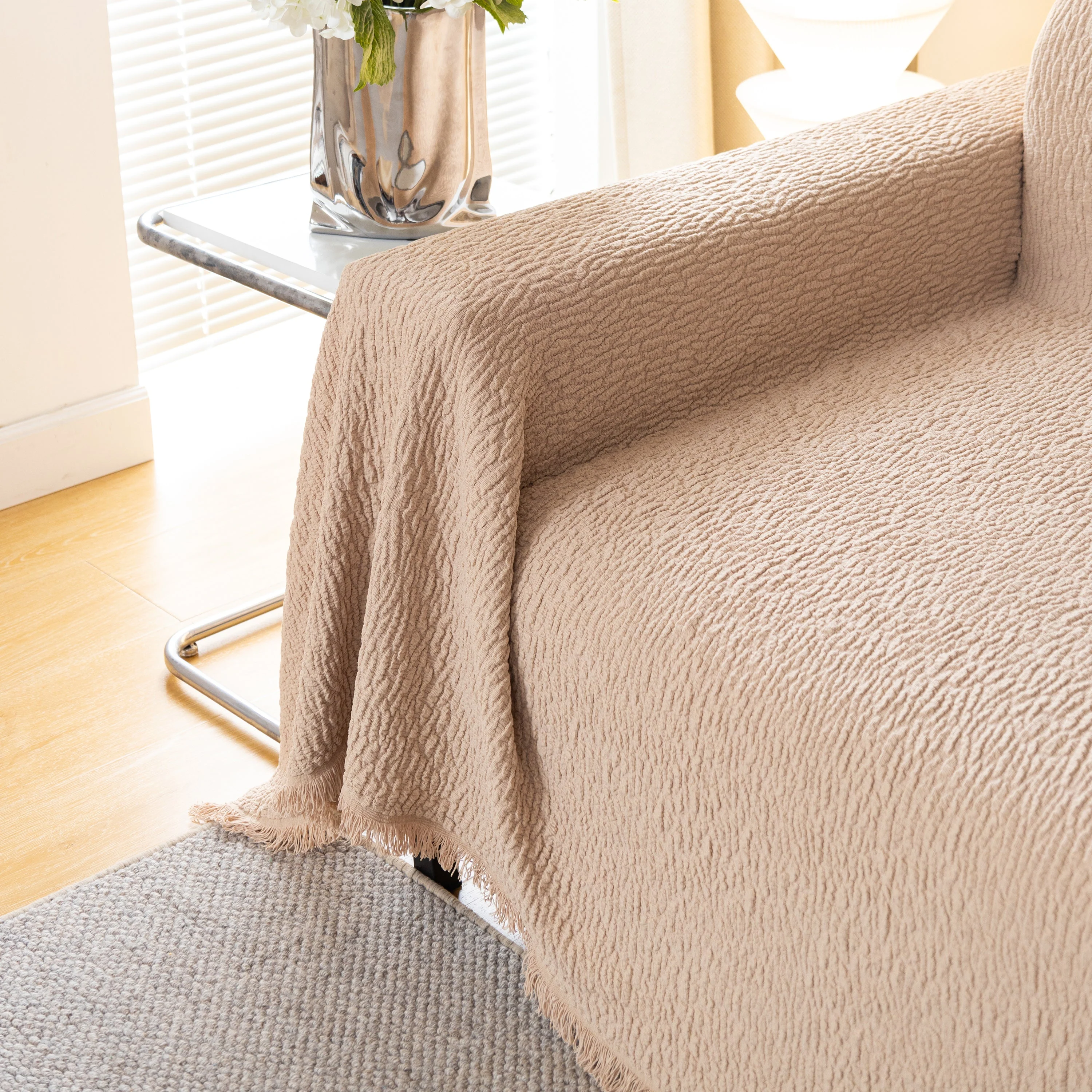 Sofa Throw Covers L-Shape Sectional Couch Cover for Dogs Cats Furniture Protector - Image 22
