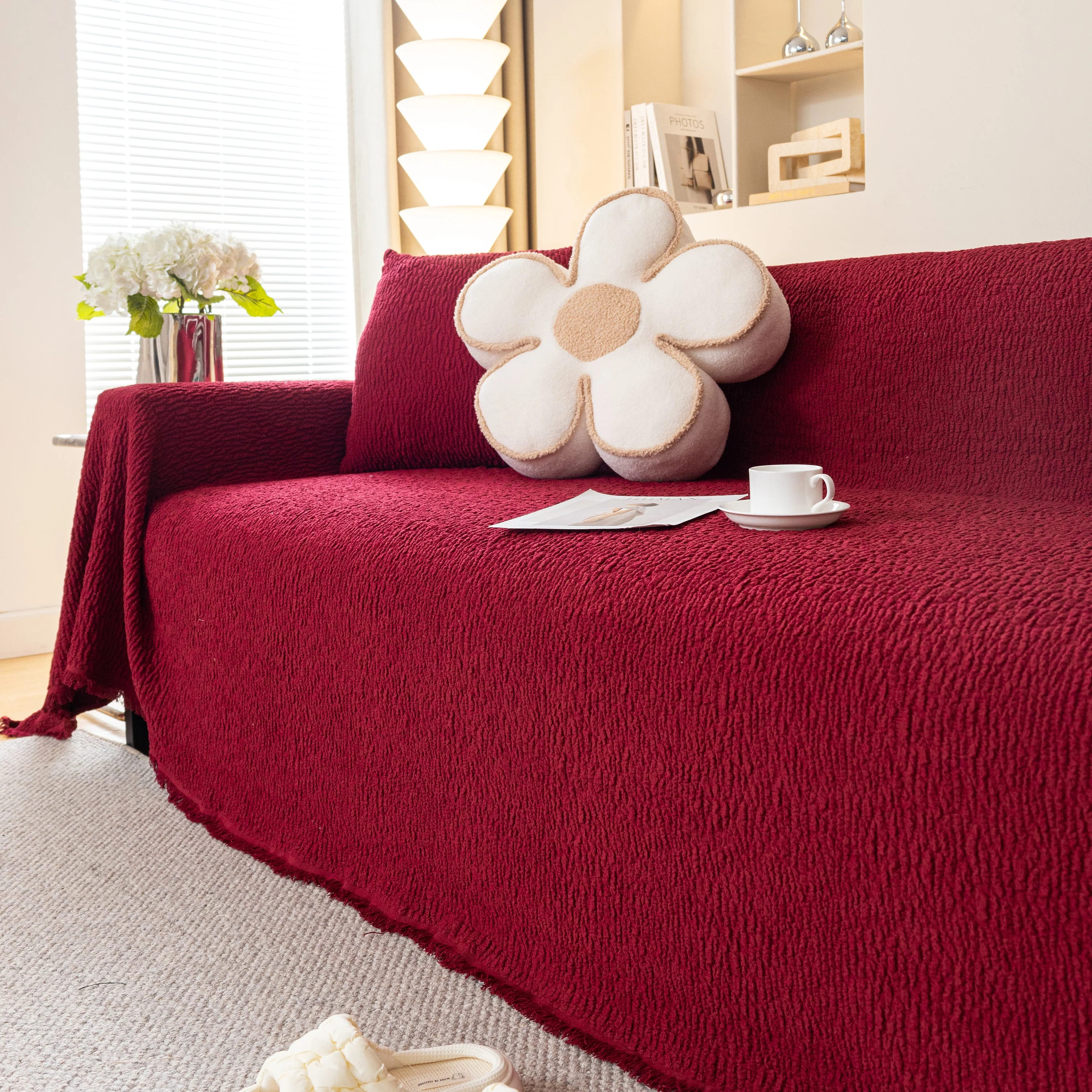 Sofa Throw Covers L-Shape Sectional Couch Cover for Dogs Cats Furniture Protector - Image 34
