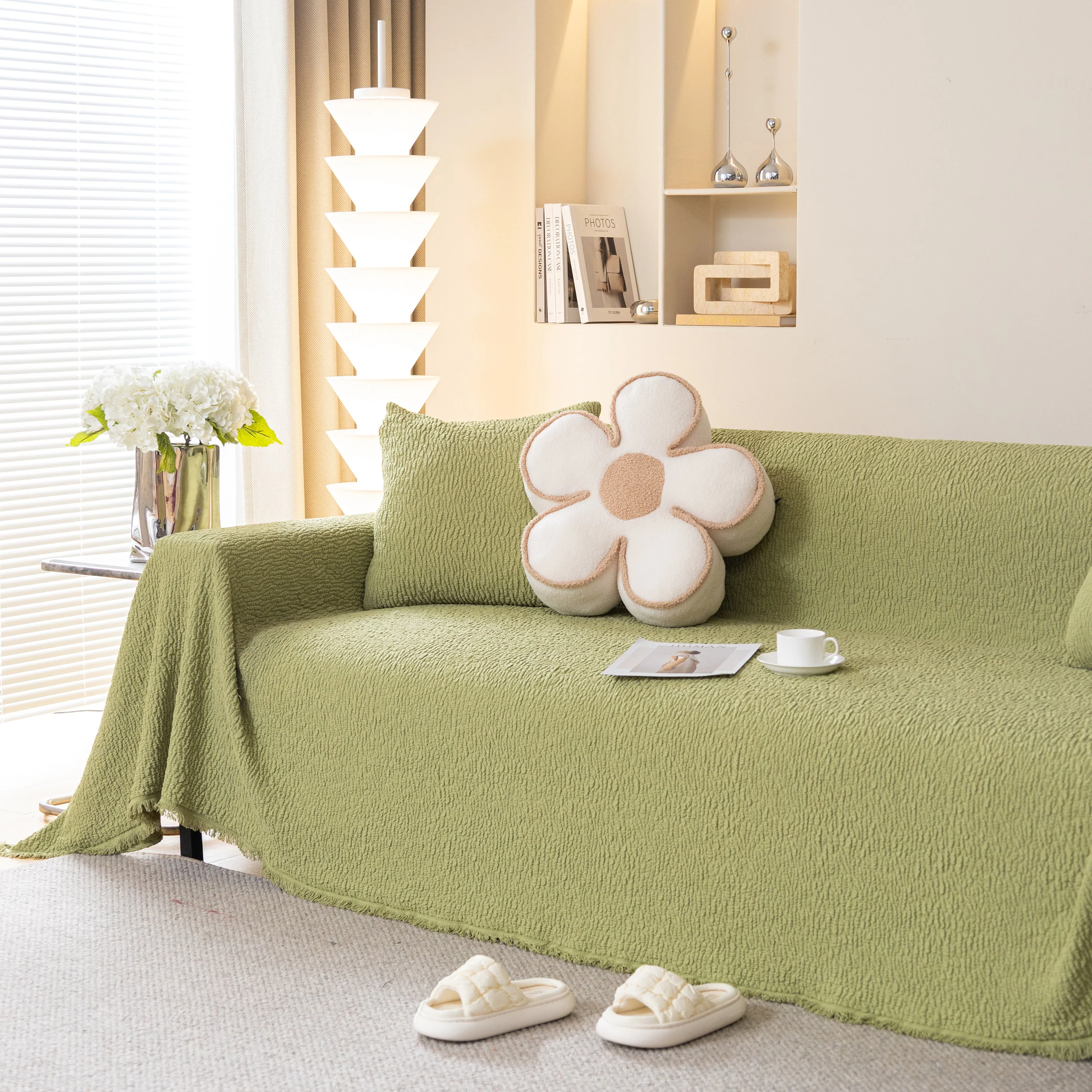 Sofa Throw Covers L-Shape Sectional Couch Cover for Dogs Cats Furniture Protector - Image 49