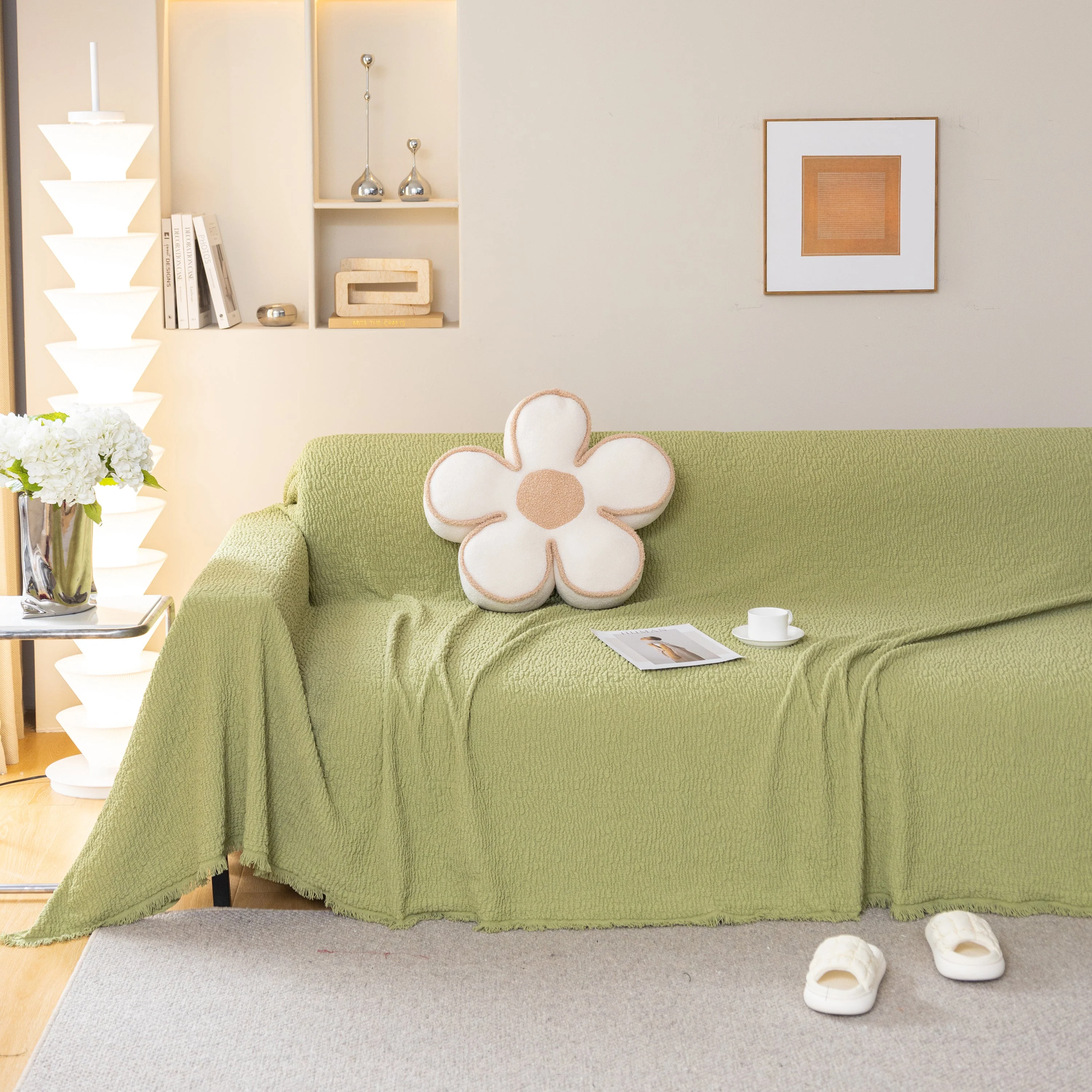 Sofa Throw Covers L-Shape Sectional Couch Cover for Dogs Cats Furniture Protector - Image 62