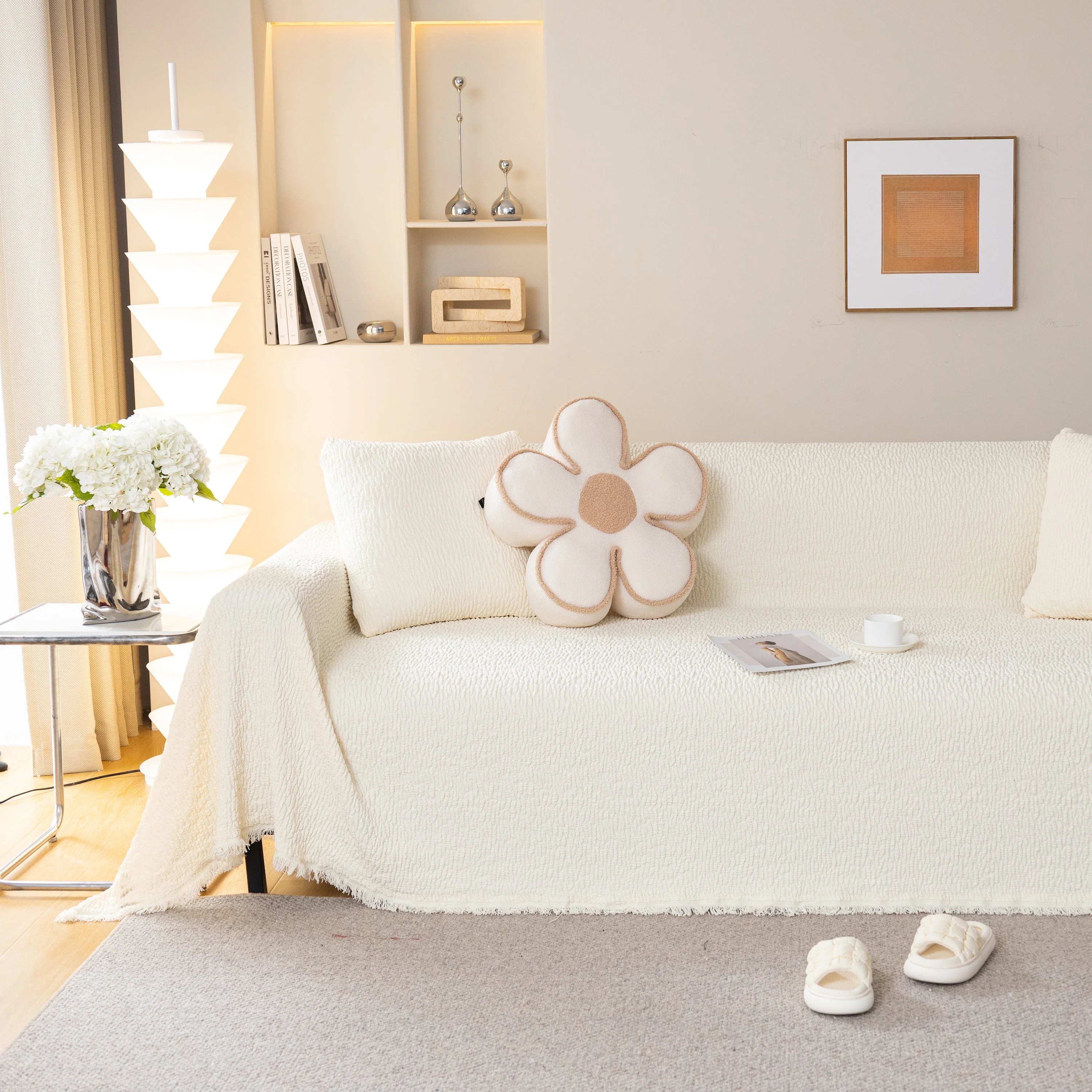 Sofa Throw Covers L-Shape Sectional Couch Cover for Dogs Cats Furniture Protector - Image 70