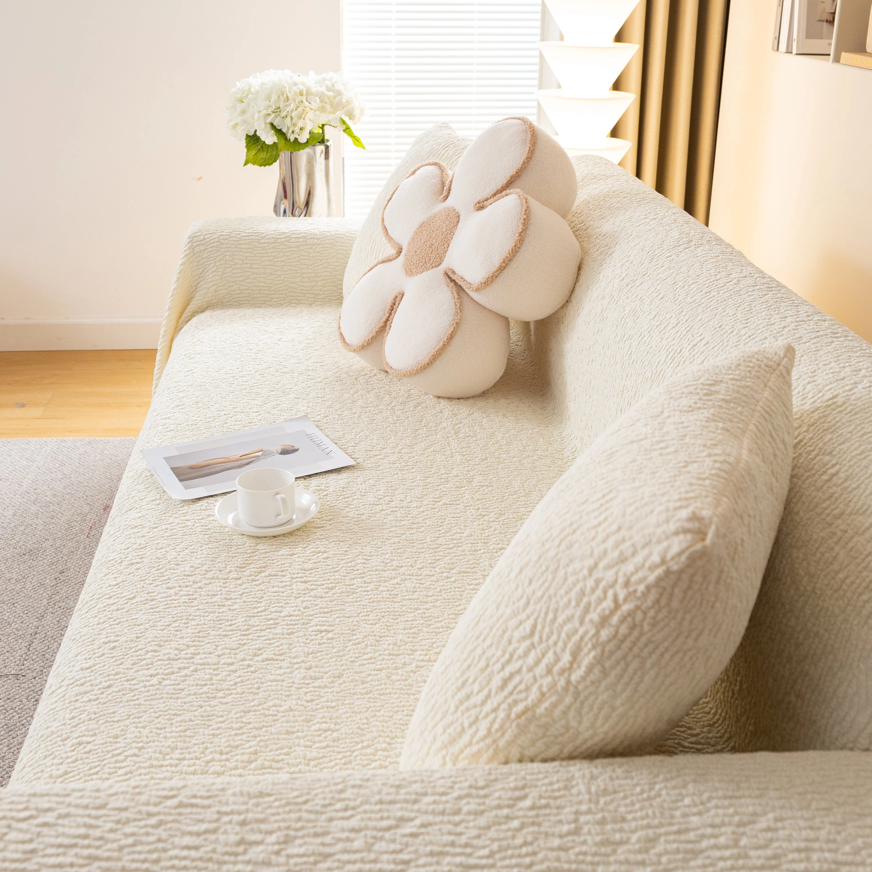 Sofa Throw Covers L-Shape Sectional Couch Cover for Dogs Cats Furniture Protector - Image 74