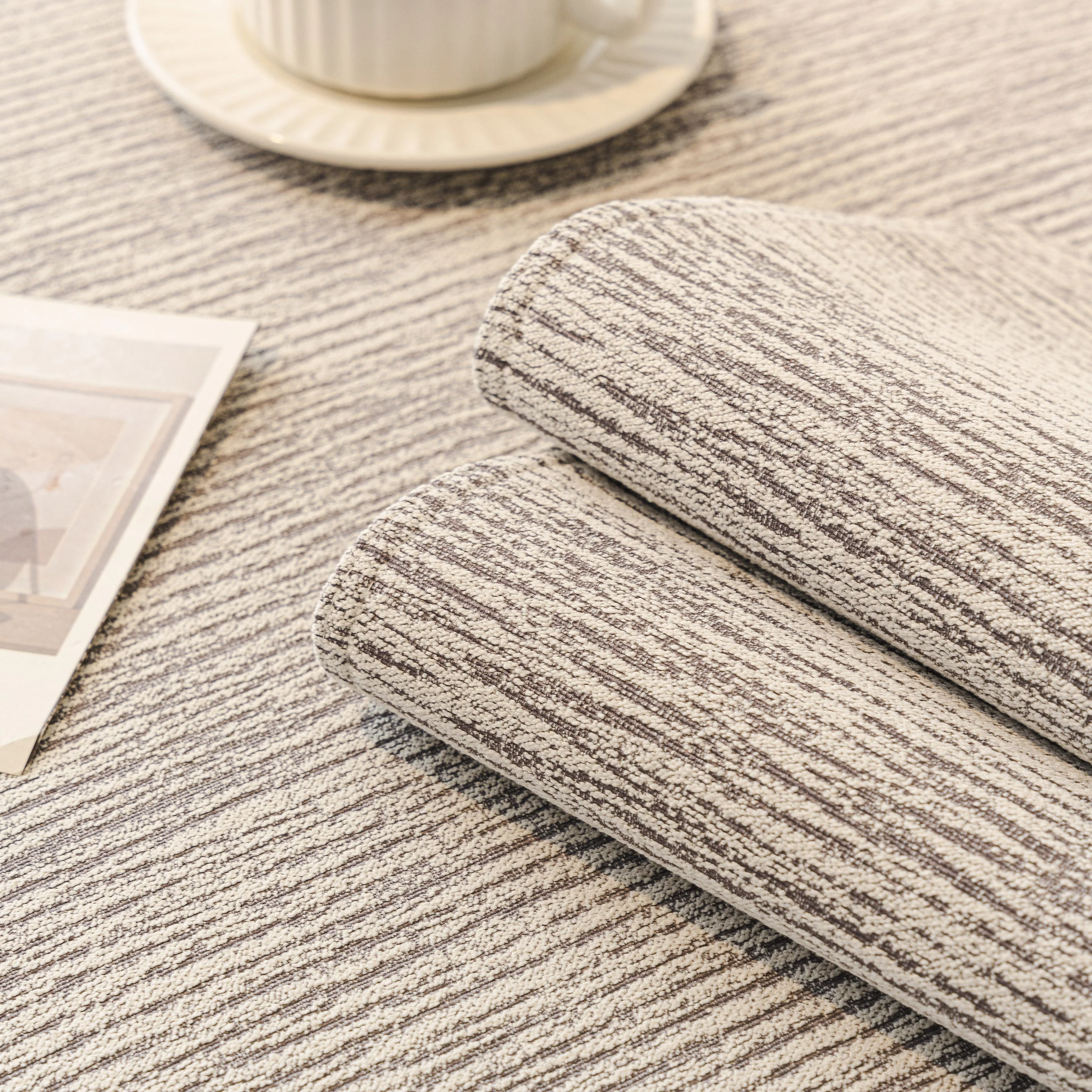 Soft Chenille Sectional Sofa Cover with Pom Pom Trim – Non-Slip Couch Protector - Image 64