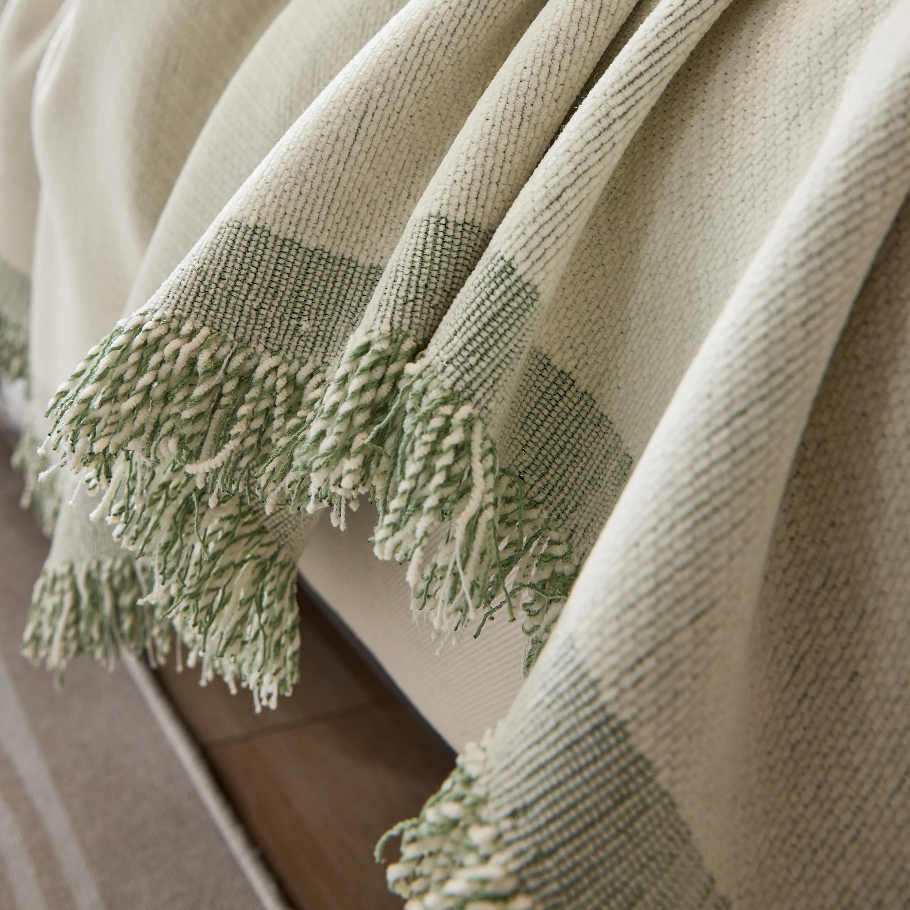 Soft Chenille Tassel Trim Sectional Sofa Protector Couch Covers for Cats Cozy Blanket Sofa Throws - Image 35