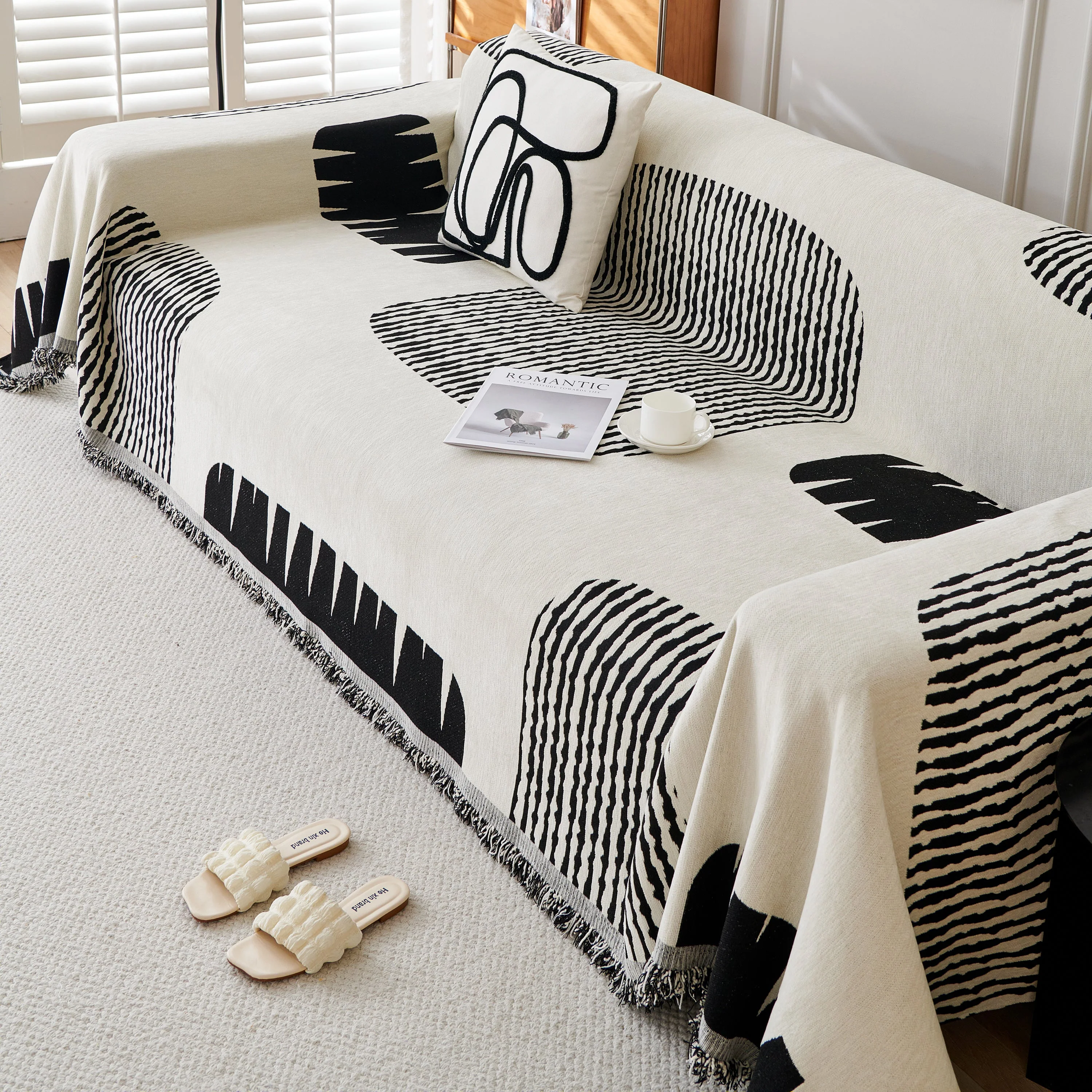 Soft Cozy Chenille Sofa Throw Blanket and Sectional Seat Covers, Scratch Resistant Sofa Couch Covers - Image 87