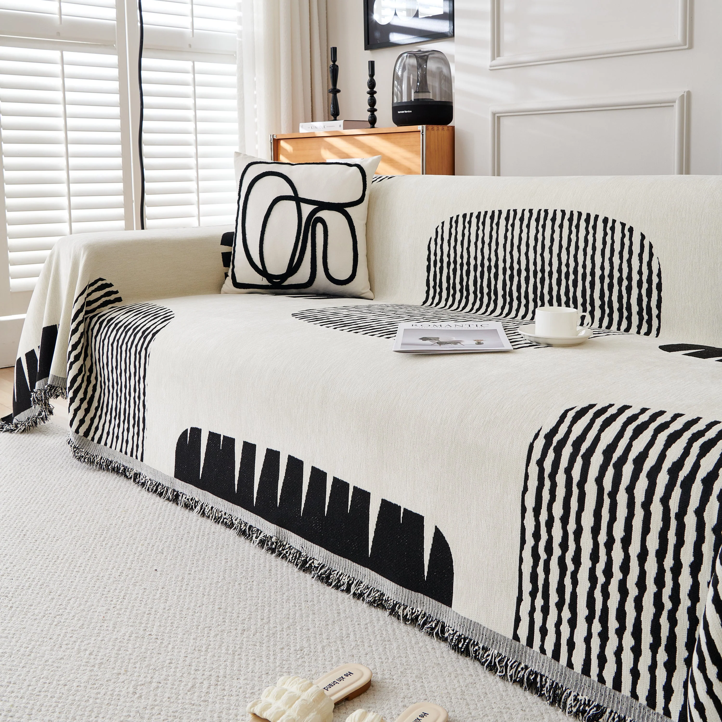 Soft Cozy Chenille Sofa Throw Blanket and Sectional Seat Covers, Scratch Resistant Sofa Couch Covers - Image 90