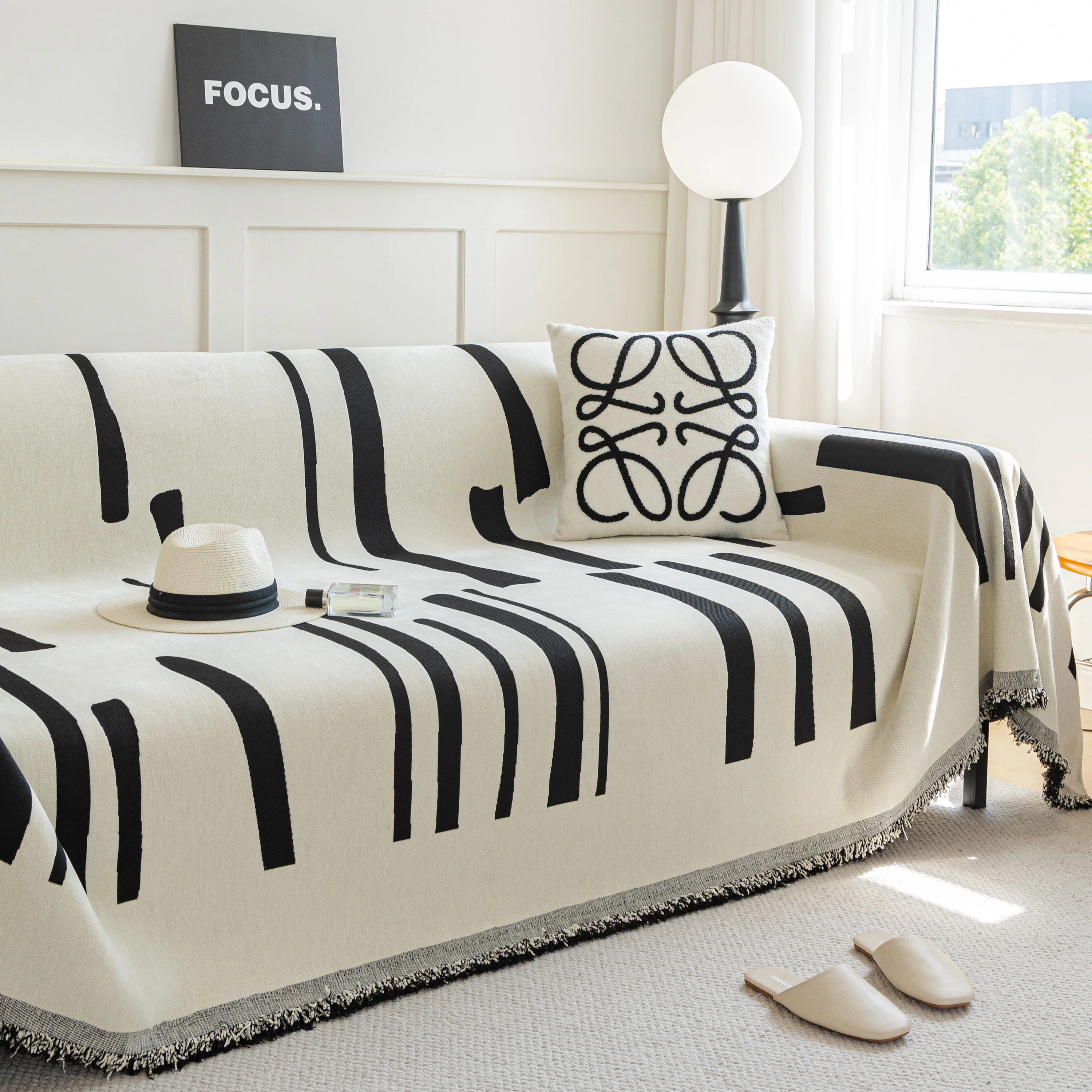 Soft Cozy Chenille Throw Cover for Couch with Tassel Accents, Dustproof Soft Throws for Sofa - Image 15