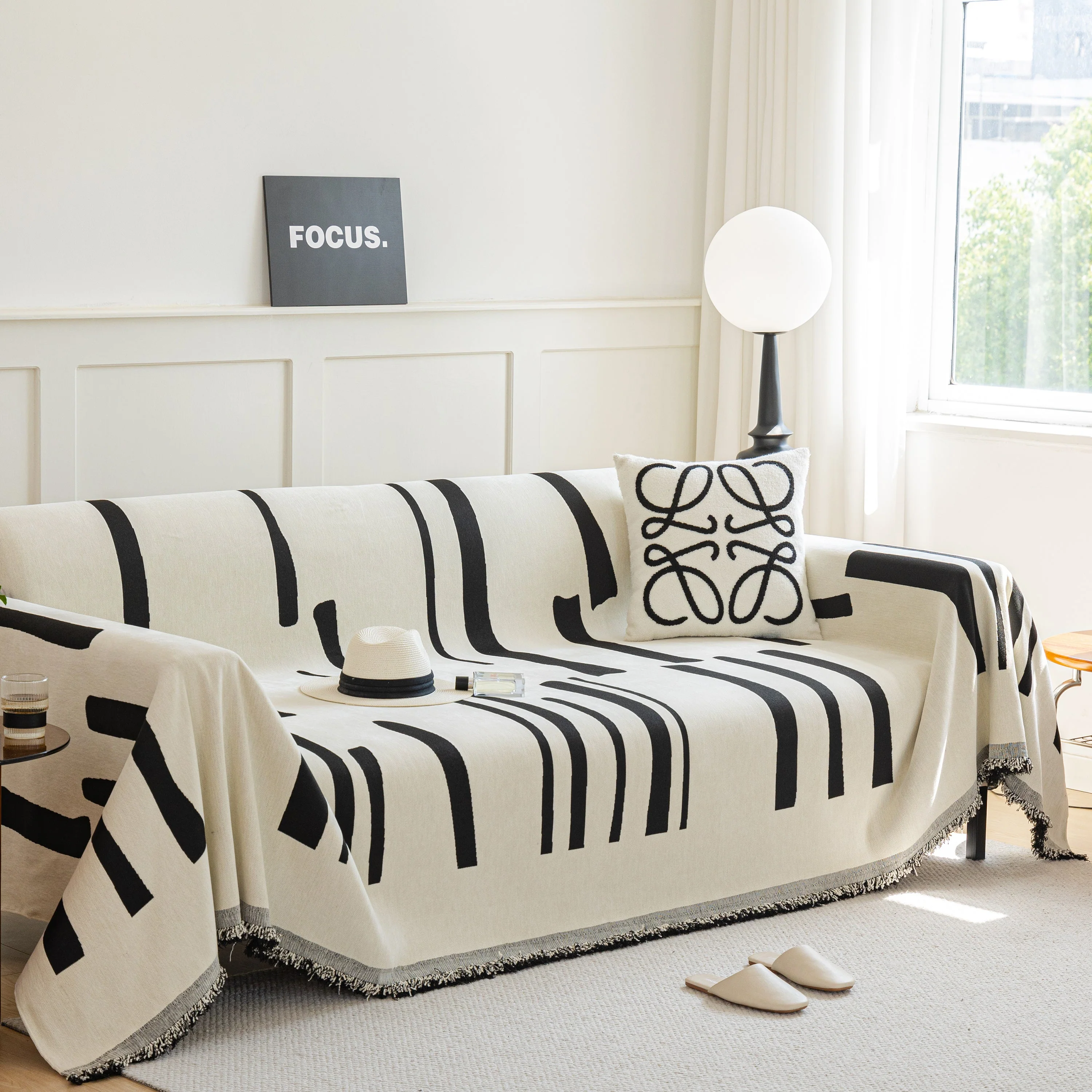 Soft Cozy Chenille Throw Cover for Couch with Tassel Accents, Dustproof Soft Throws for Sofa - Image 19