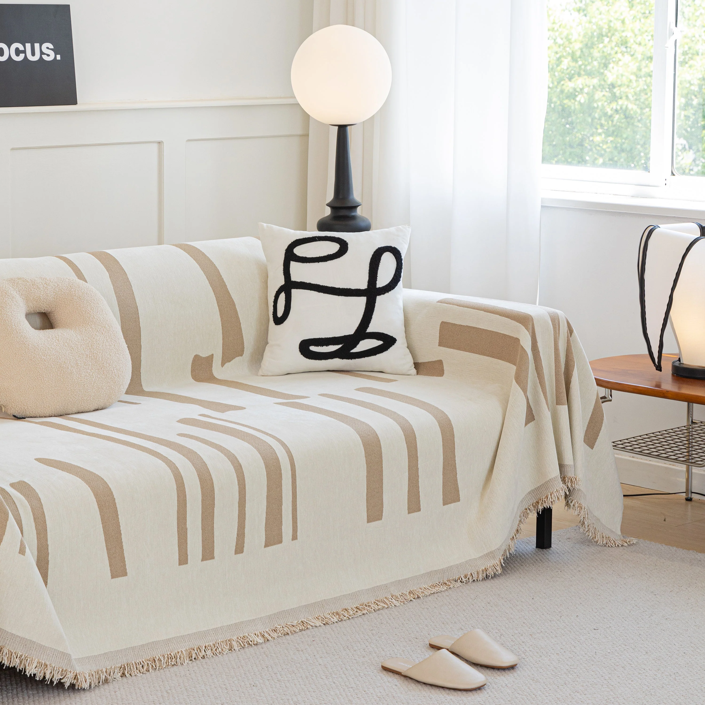 Soft Cozy Chenille Throw Cover for Couch with Tassel Accents, Dustproof Soft Throws for Sofa - Image 53
